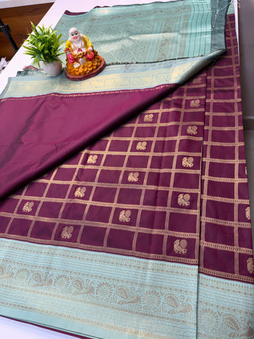 Premium Semi Silk Saree with Peacock Design & Rich Pallu