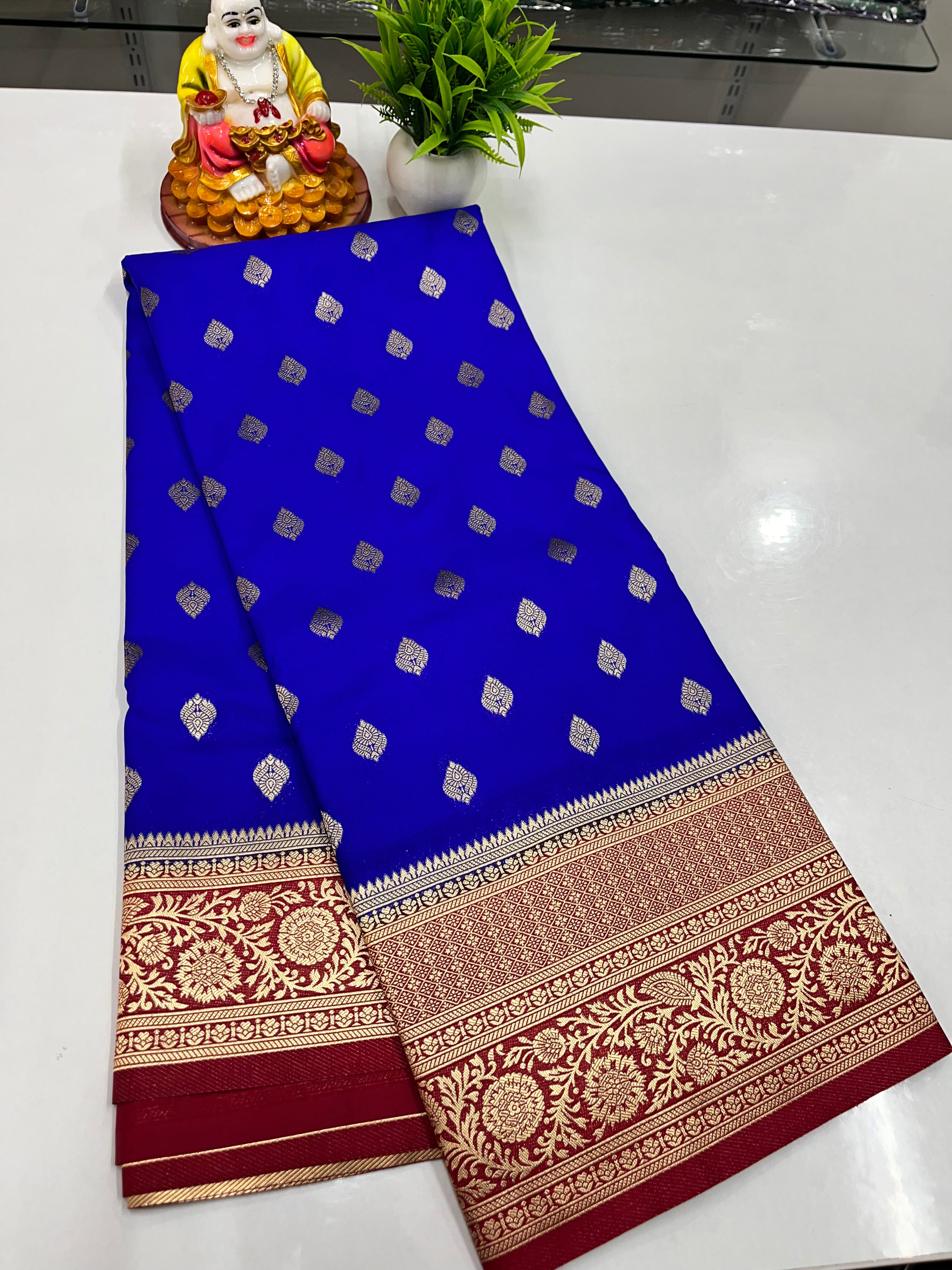 Premium Georgette Saree with Beautiful Buttas | Made from Padmavathi Silks and Sarees