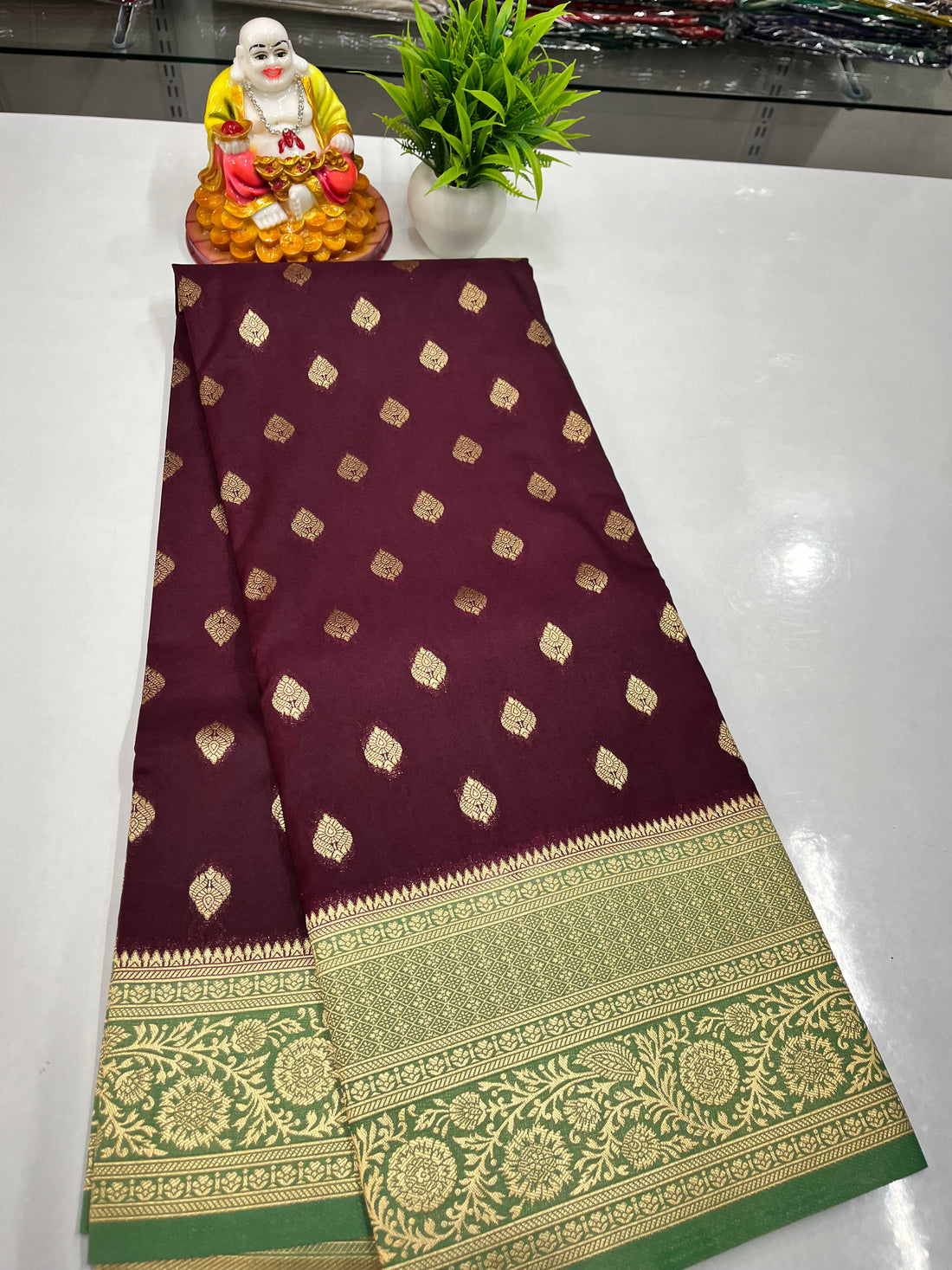 Premium Georgette Saree with Beautiful Buttas | Made from Padmavathi Silks and Sarees