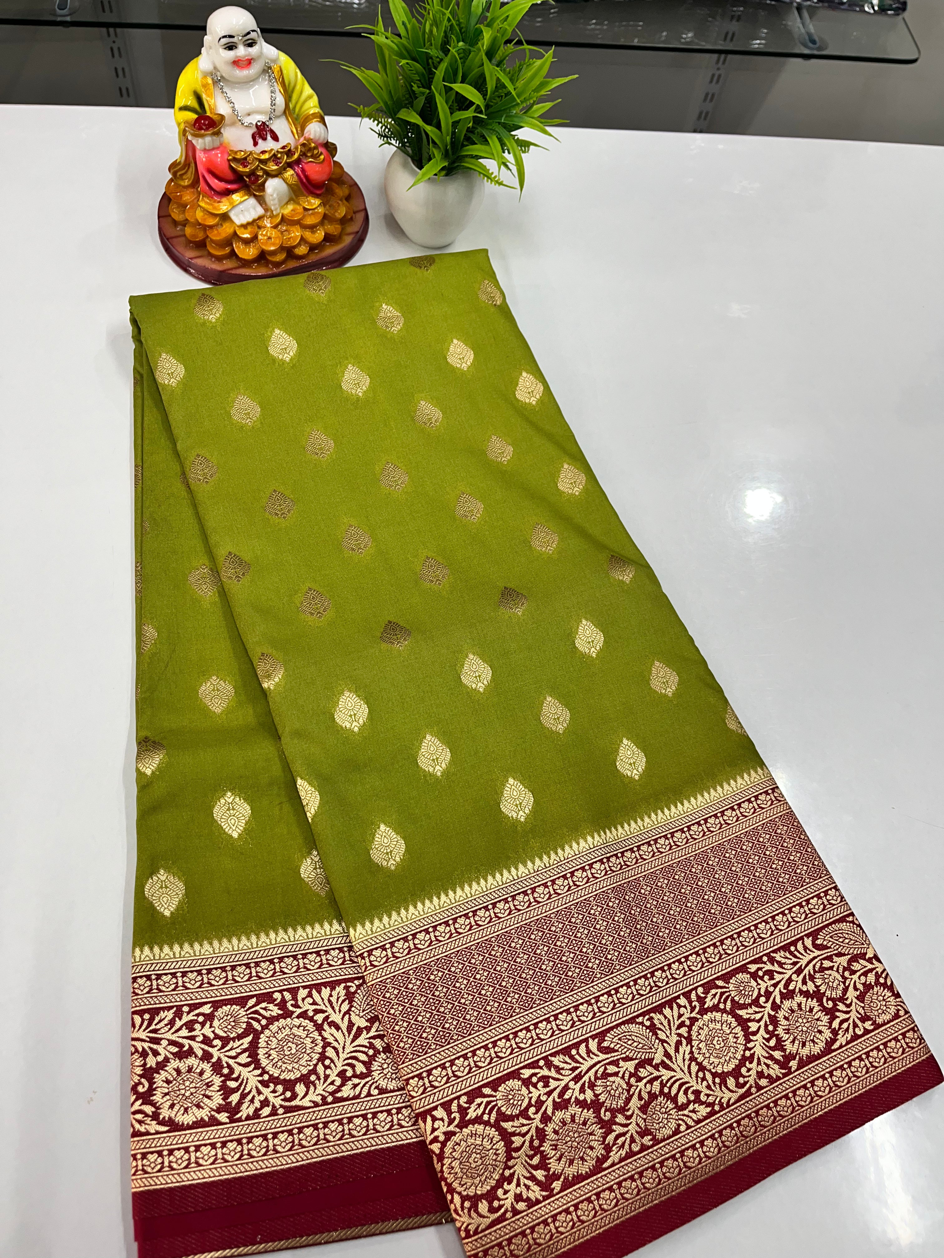 Premium Georgette Saree with Beautiful Buttas | Made from Padmavathi Silks and Sarees