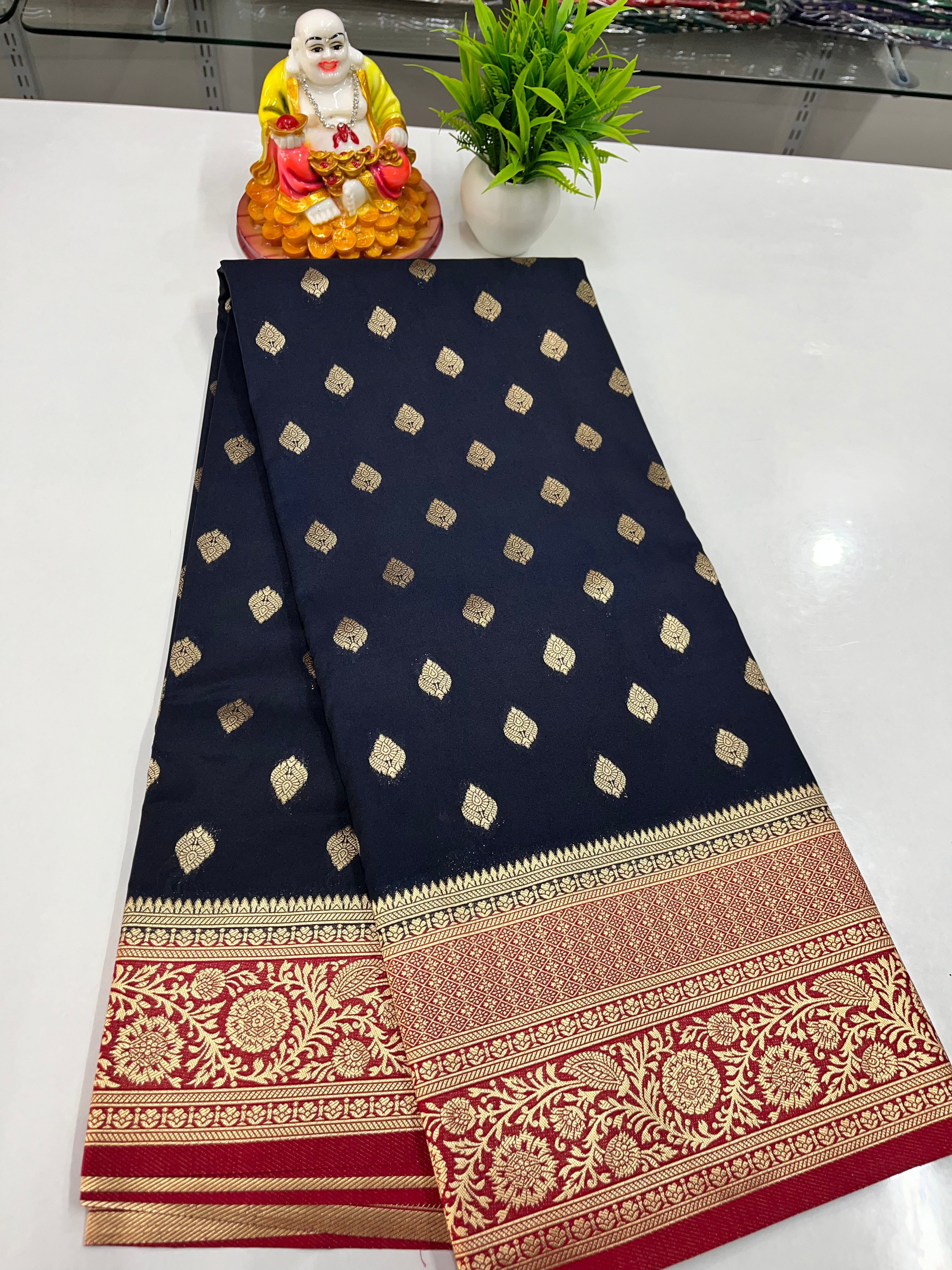 Premium Georgette Saree with Beautiful Buttas | Made from Padmavathi Silks and Sarees