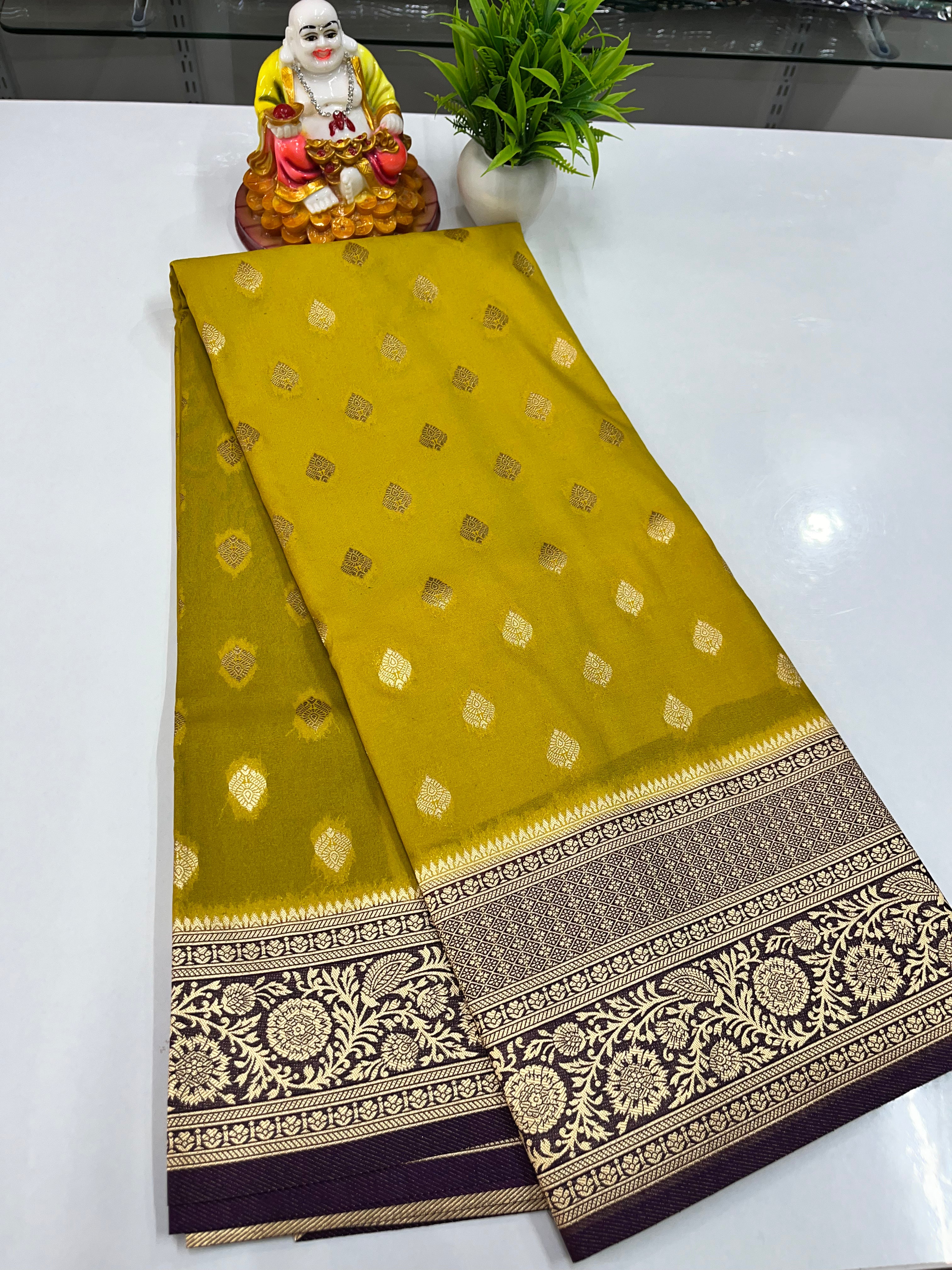 Premium Georgette Saree with Beautiful Buttas | Made from Padmavathi Silks and Sarees