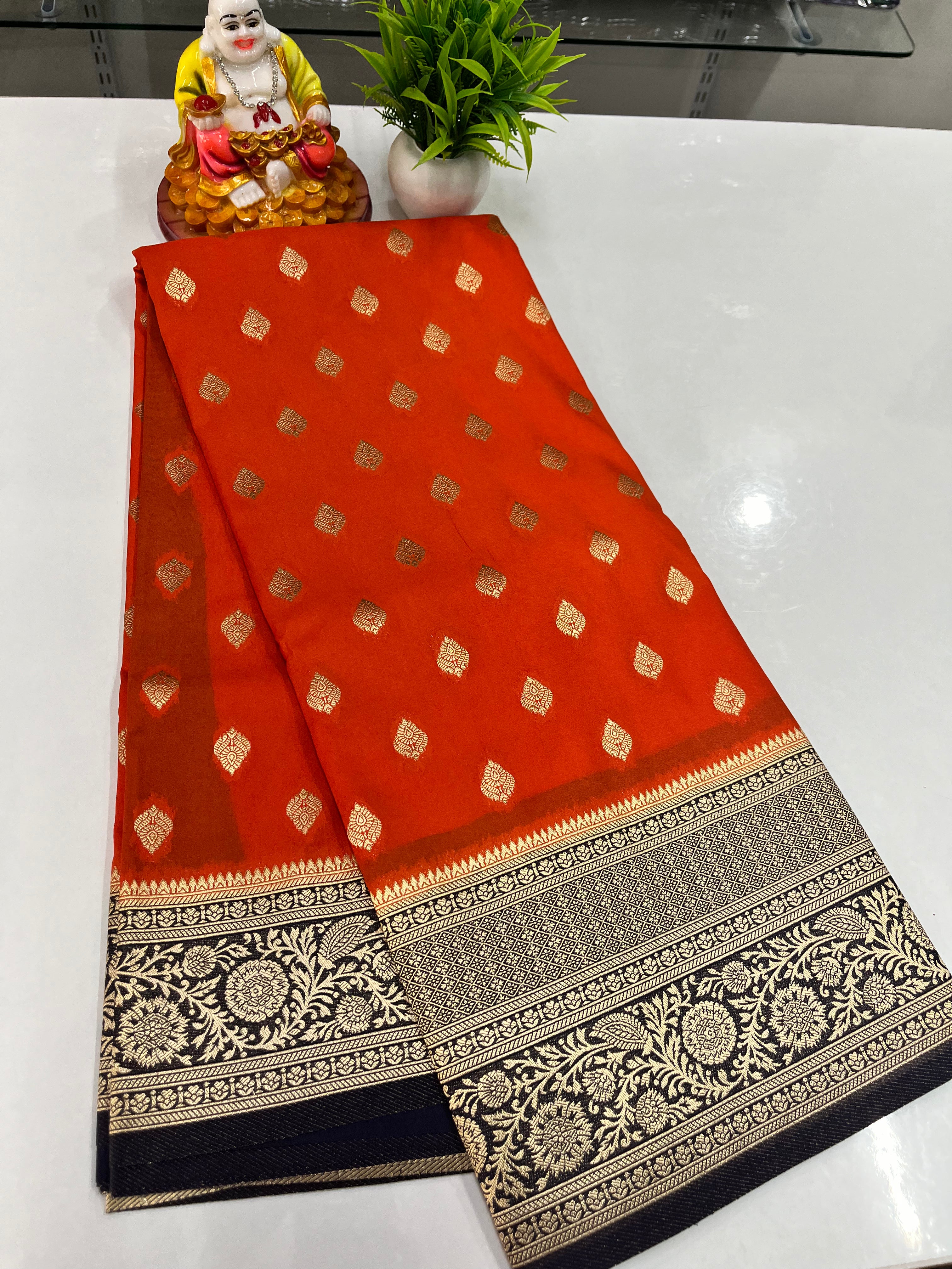 Premium Georgette Saree with Beautiful Buttas | Made from Padmavathi Silks and Sarees