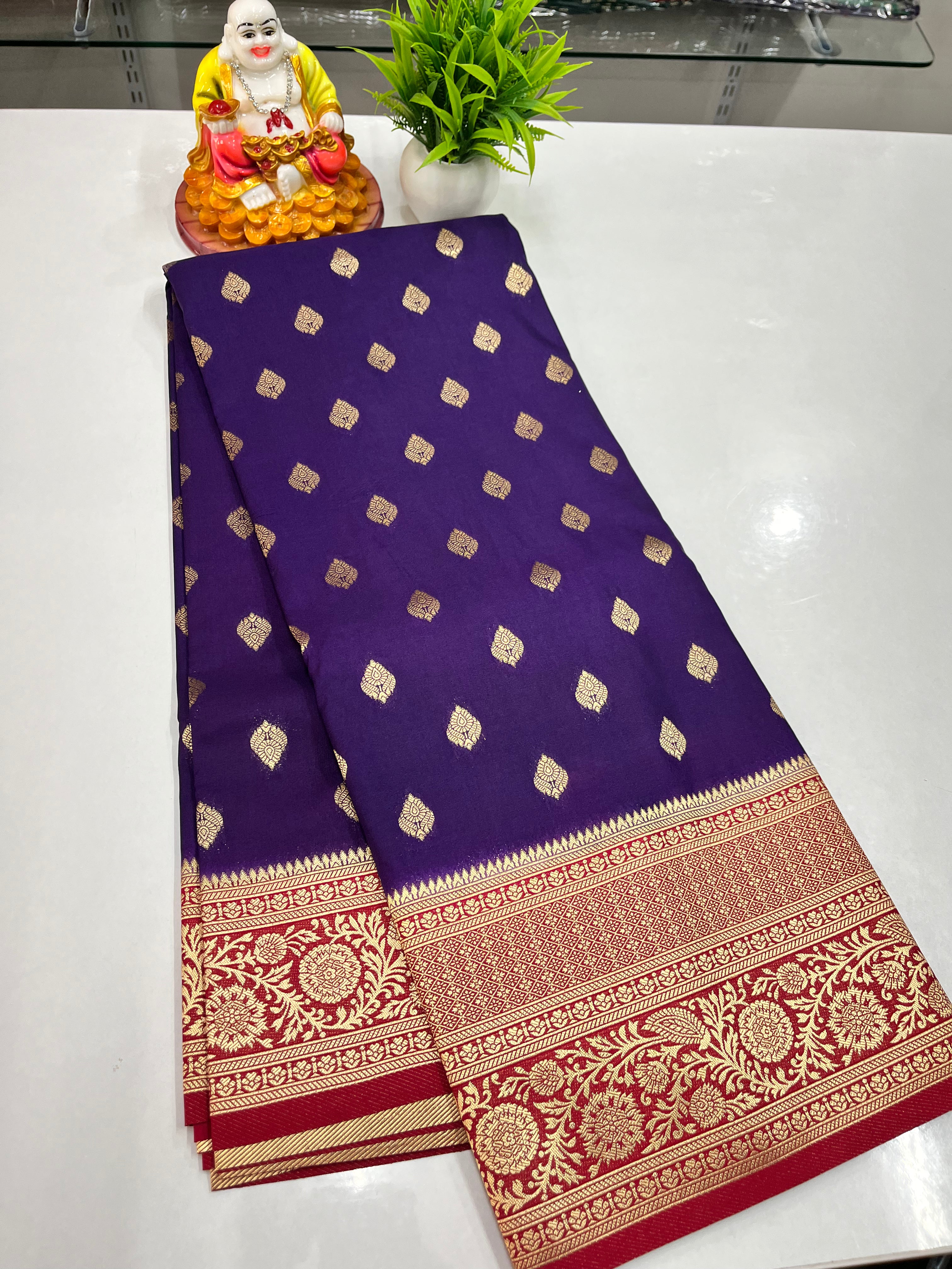 Premium Georgette Saree with Beautiful Buttas | Made from Padmavathi Silks and Sarees