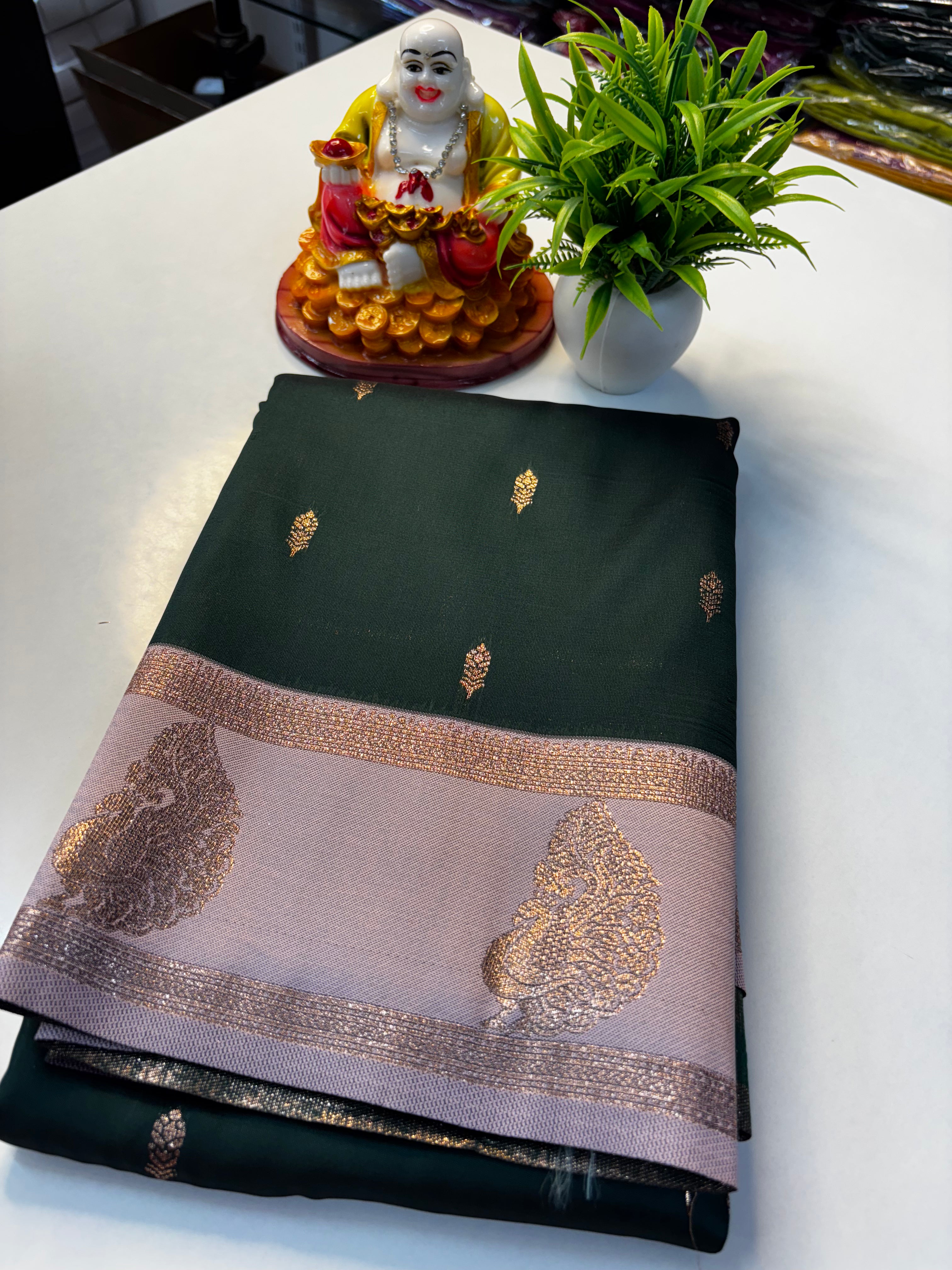 🦚 Premium Semi Silk Saree with Peacock Design & Rich Pallu
