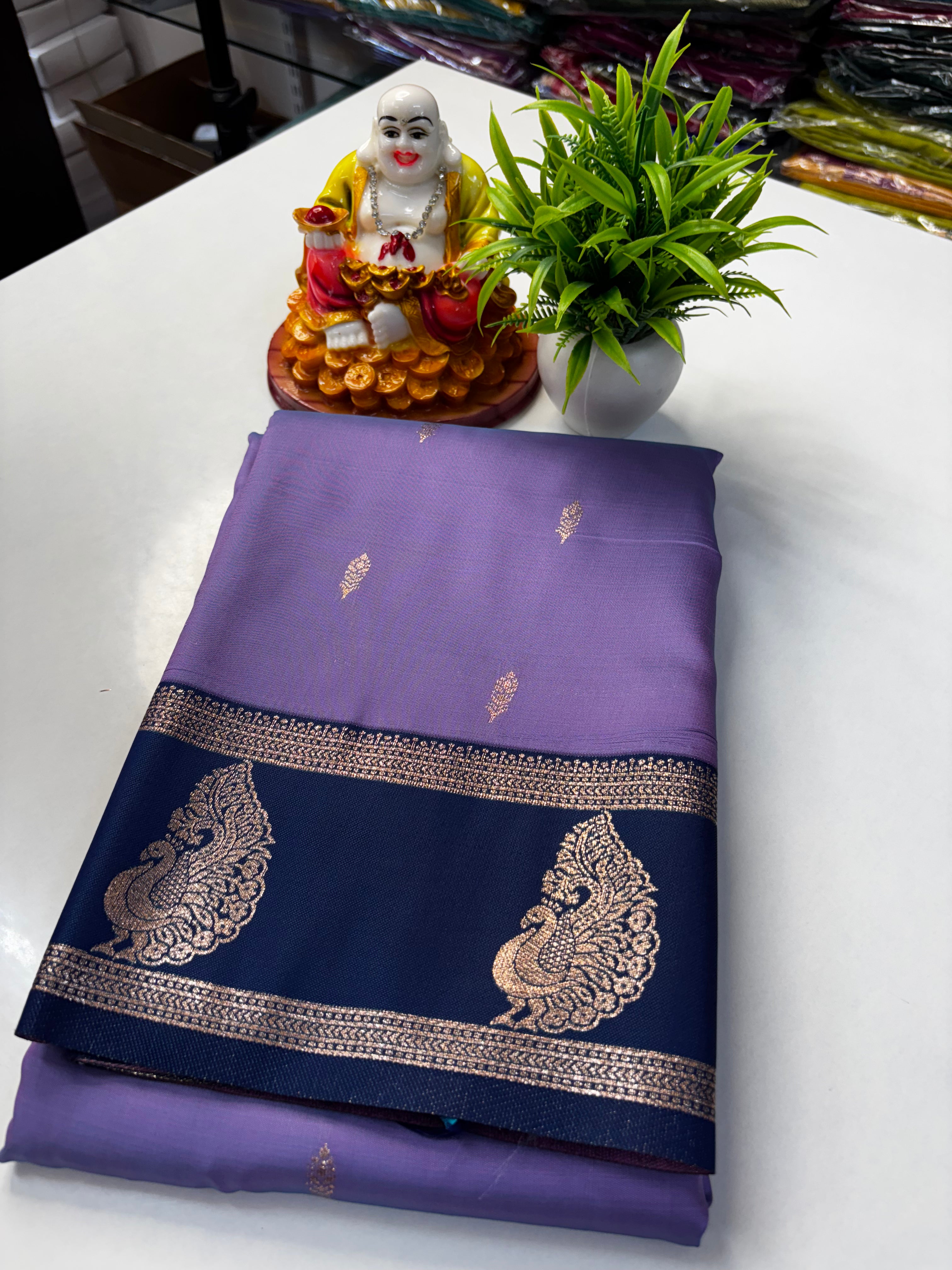 🦚 Premium Semi Silk Saree with Peacock Design & Rich Pallu