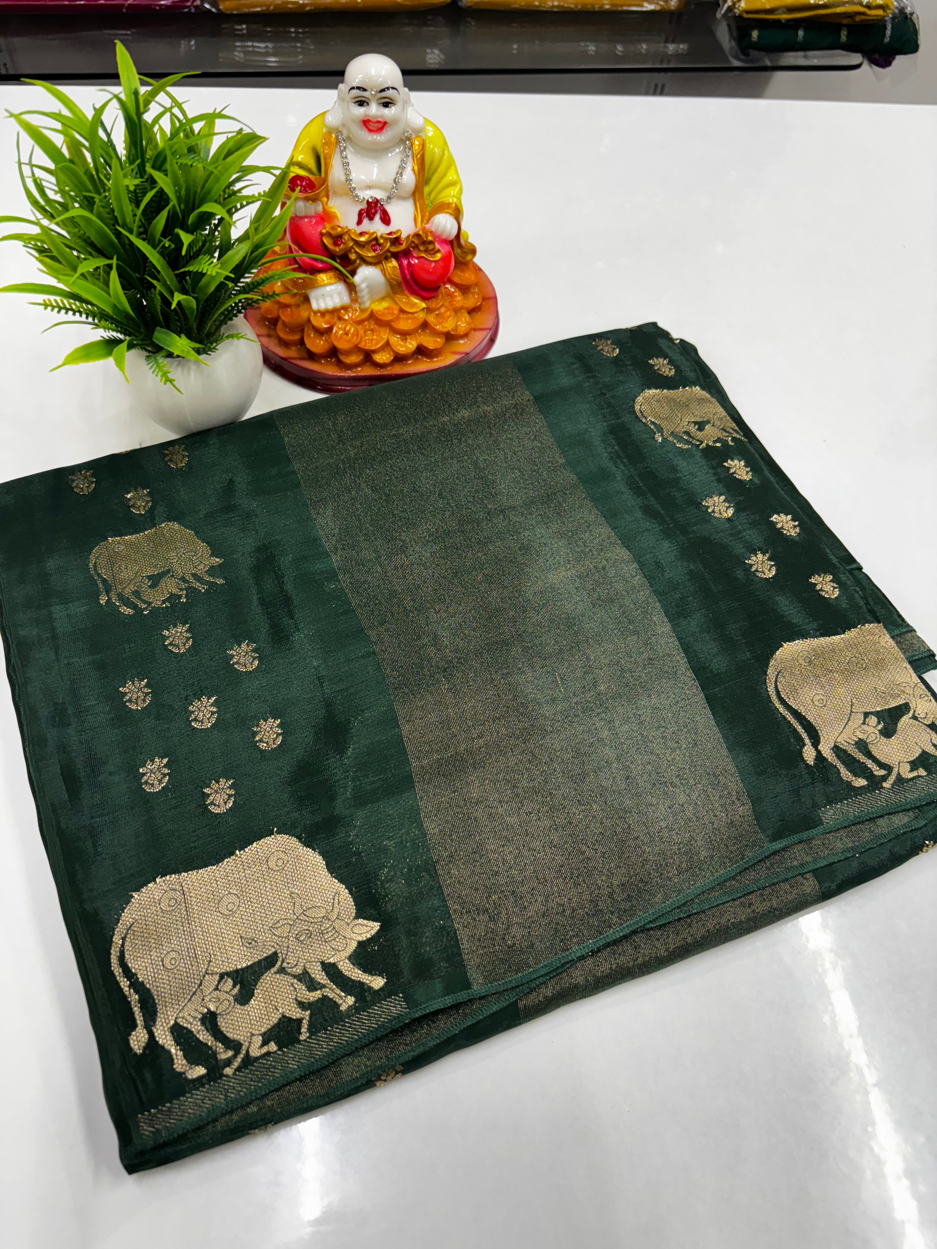 Premium Viscose Saree with Elegant Kalamkari Design ✨