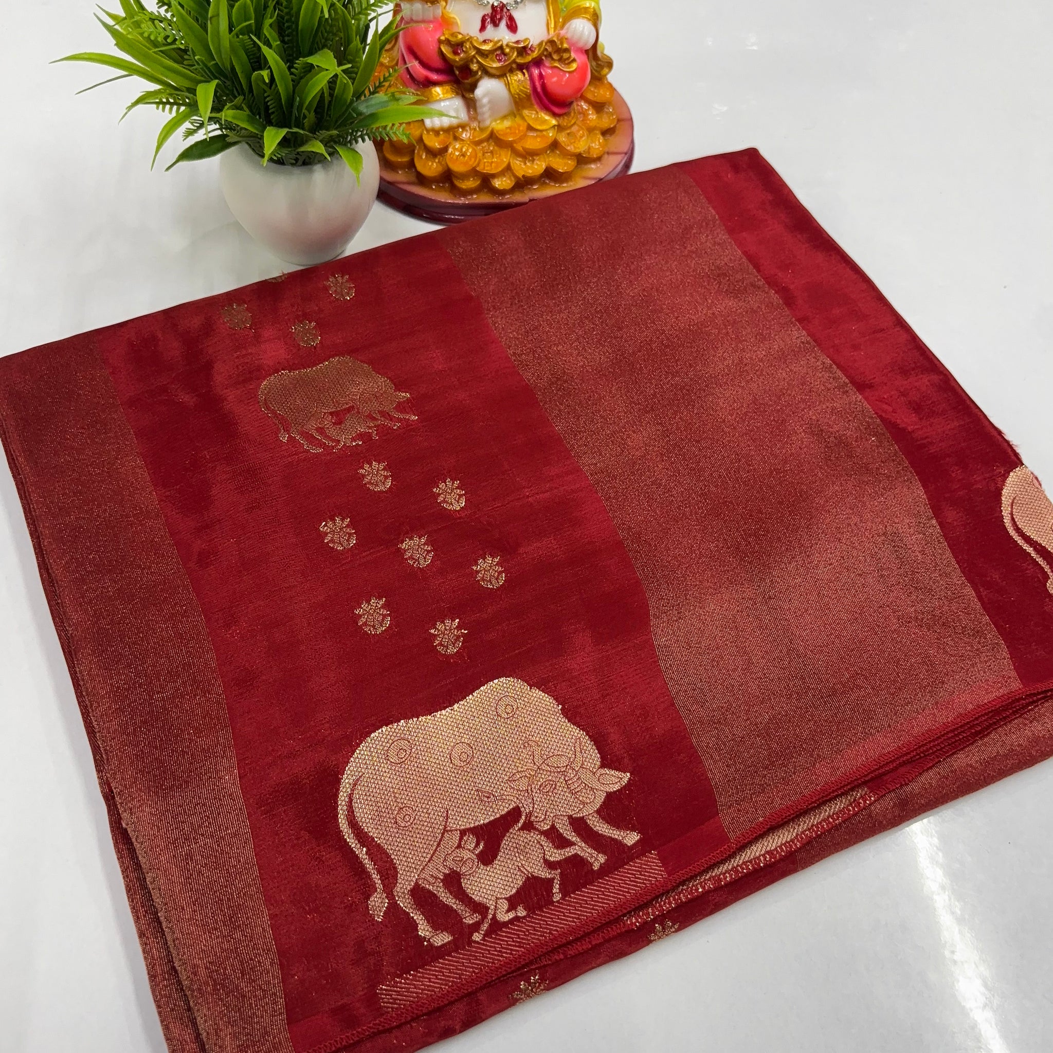 Premium Viscose Saree with Elegant Kalamkari Design ✨