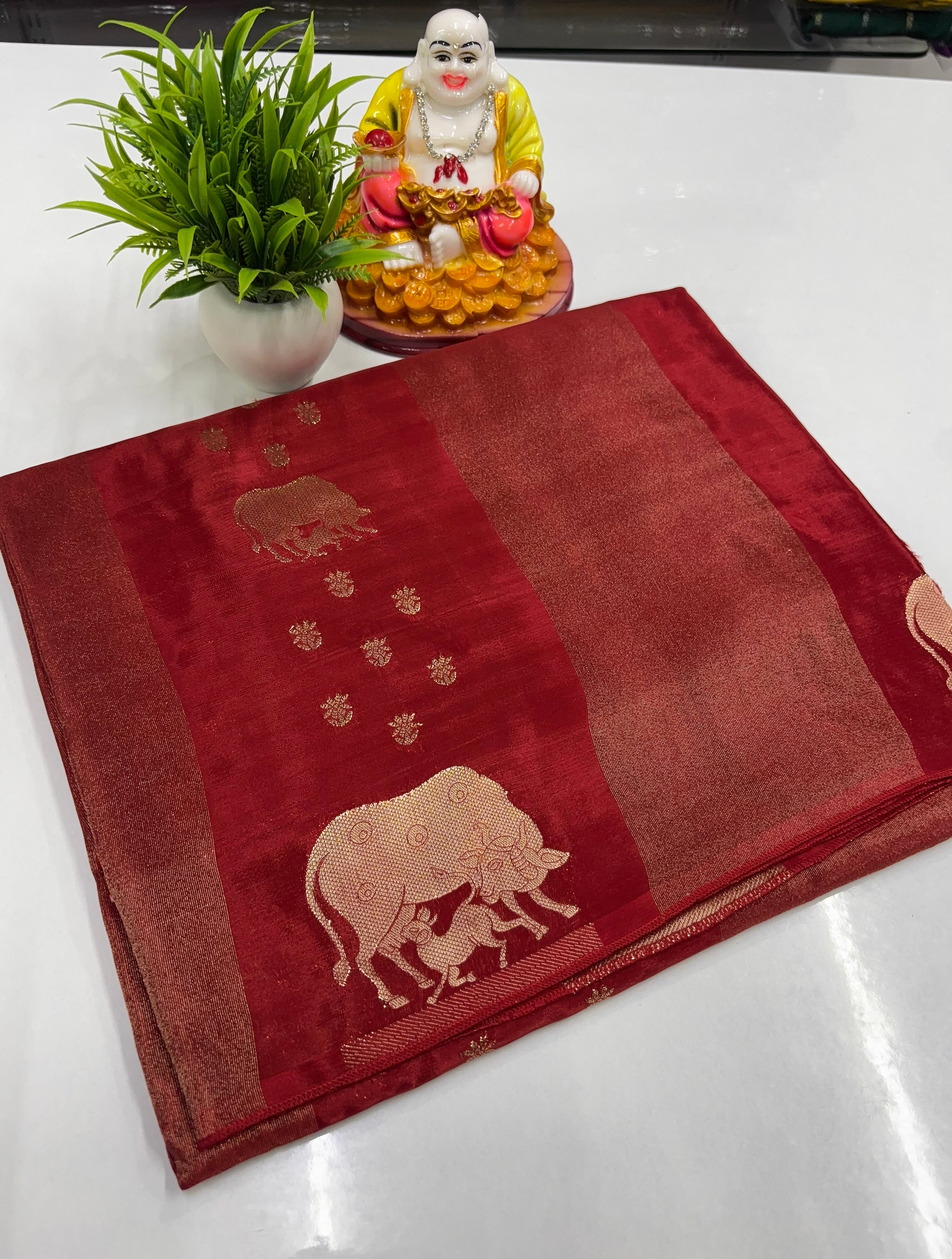 Premium Viscose Saree with Elegant Kalamkari Design ✨