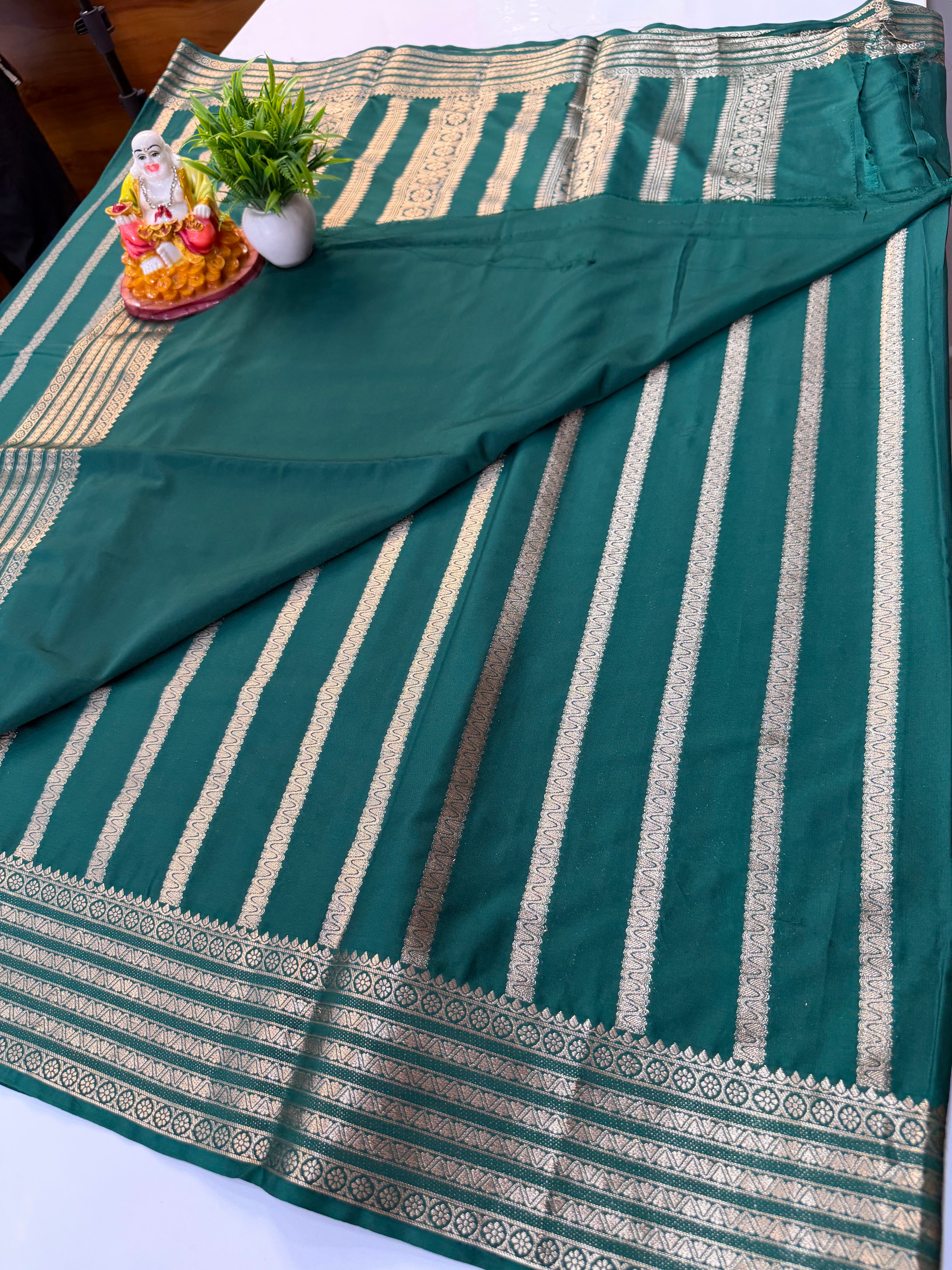 Mysore Crepe Silk Saree with Stripes