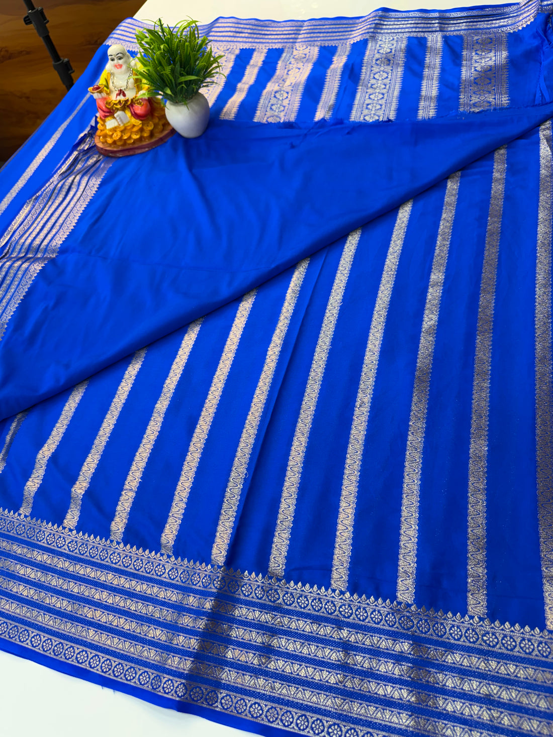 Mysore Crepe Silk Saree with Stripes