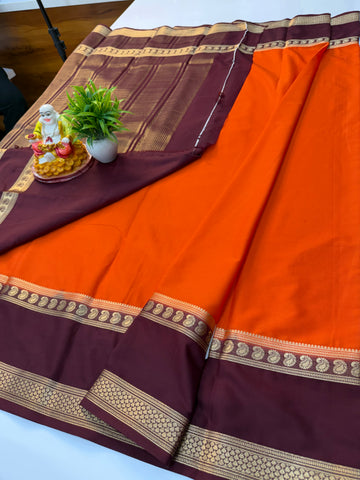 Mysore Crepe Silk Saree with Mango Bentex Border