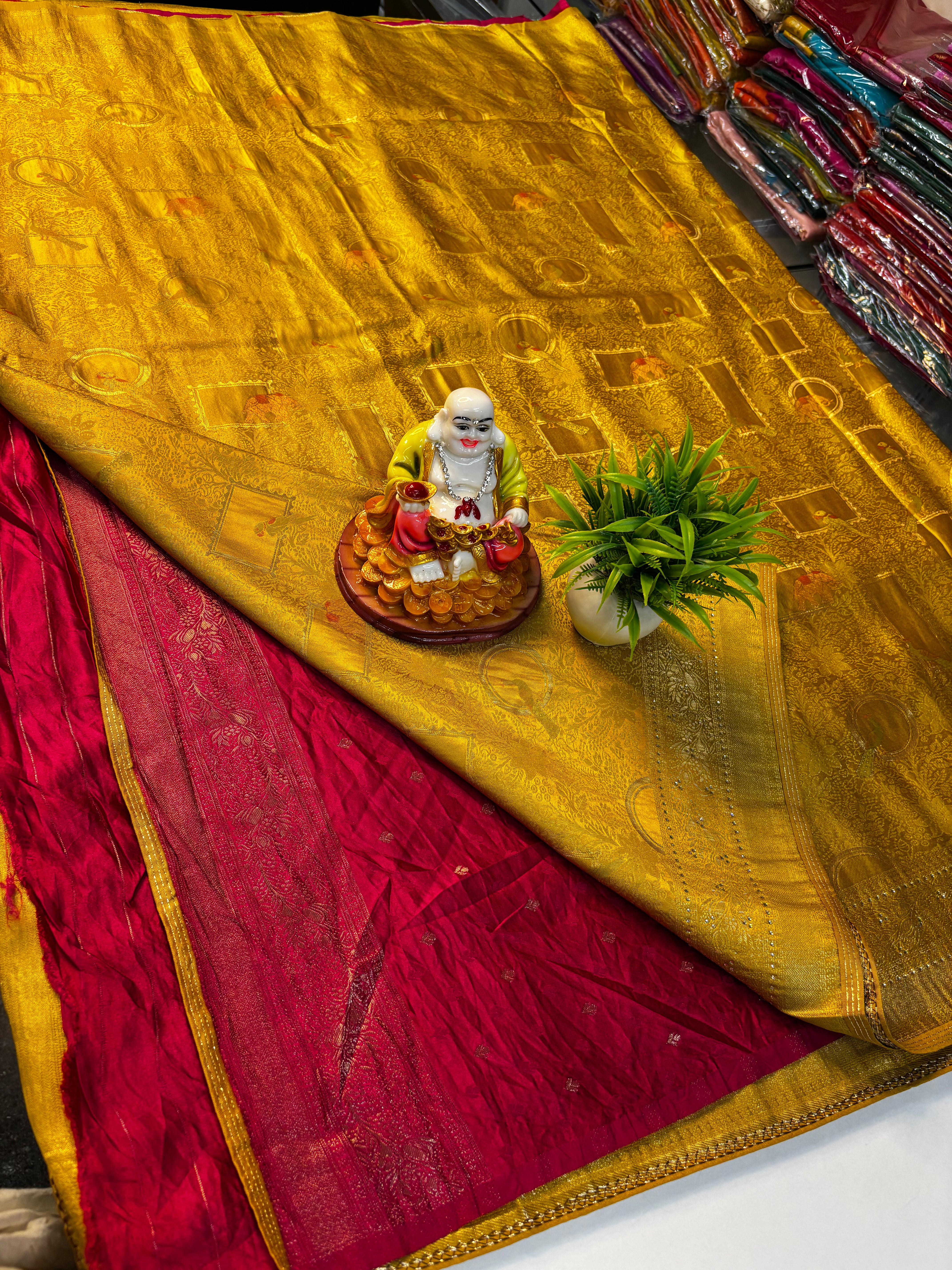 Premium Silk Saree with Zari Weaving & Parrot Design Border – Padmavathi Silks and Sarees