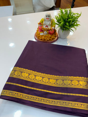 Beautiful Lotus Border Saree with Chit Pallu | Padmavathi Silks and Sarees