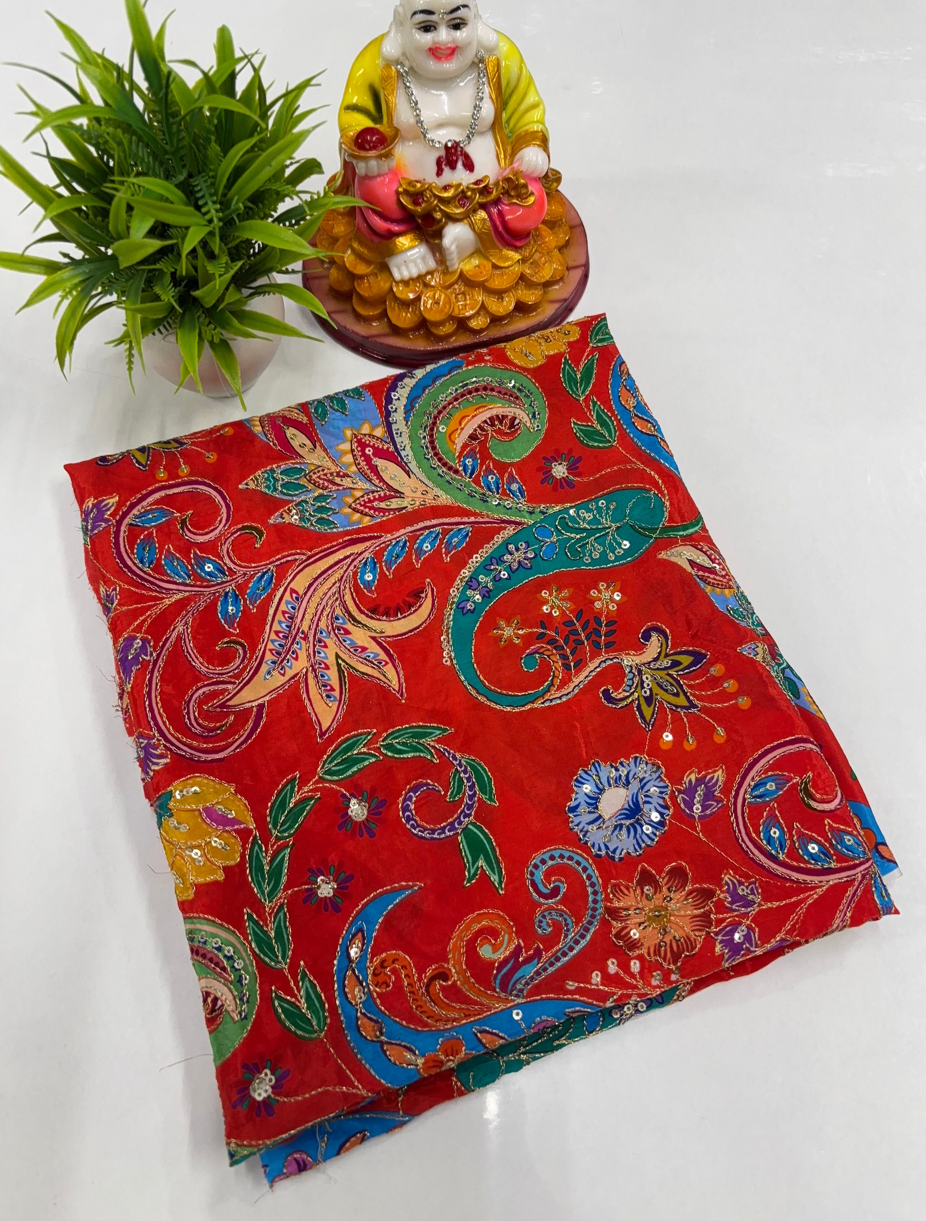 Premium Crepe Silk Blouse with Kalamkari Design – by Padmavathi Silks and Sarees