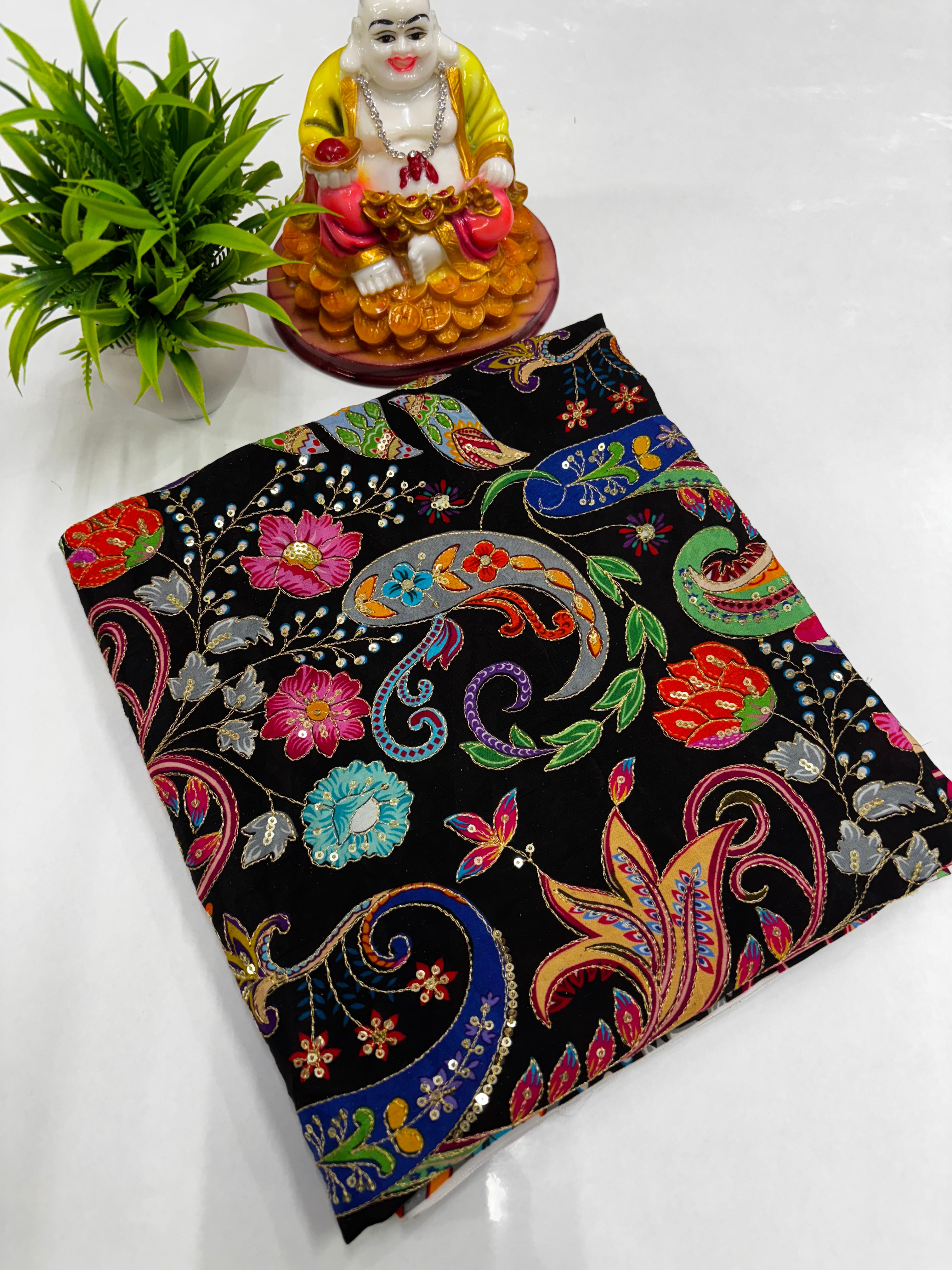 Premium Crepe Silk Blouse with Kalamkari Design – by Padmavathi Silks and Sarees