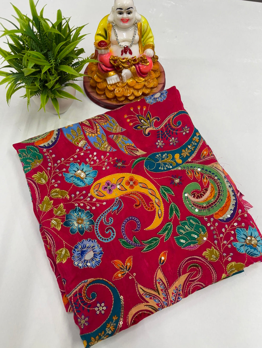 Premium Crepe Silk Blouse with Kalamkari Design – by Padmavathi Silks and Sarees