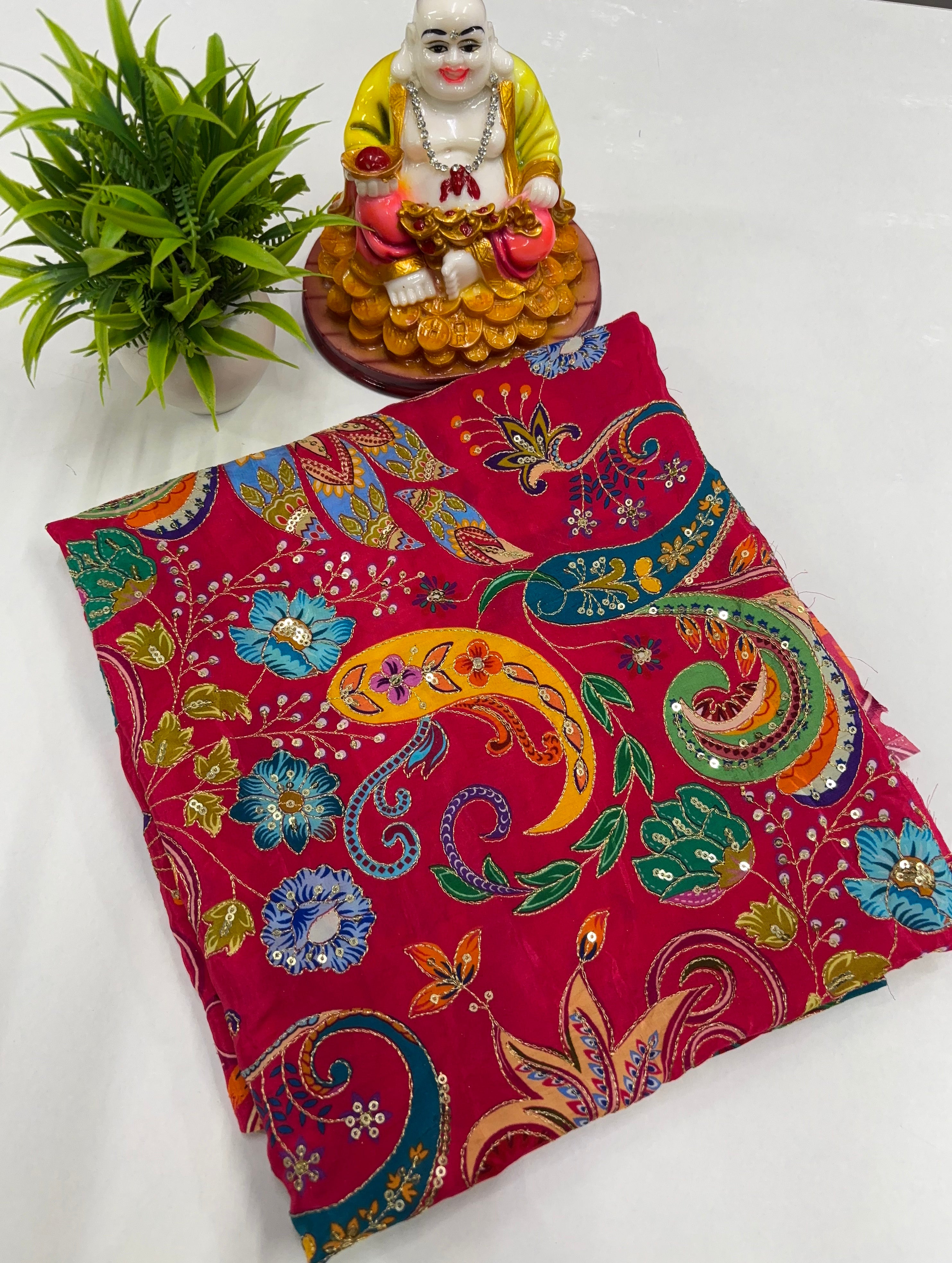 Premium Crepe Silk Blouse with Kalamkari Design – by Padmavathi Silks and Sarees
