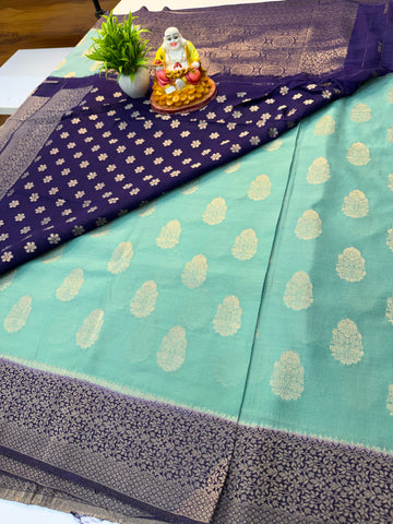 Premium Chiffon Saree with Buttas, Rich Pallu & Butta Blouse