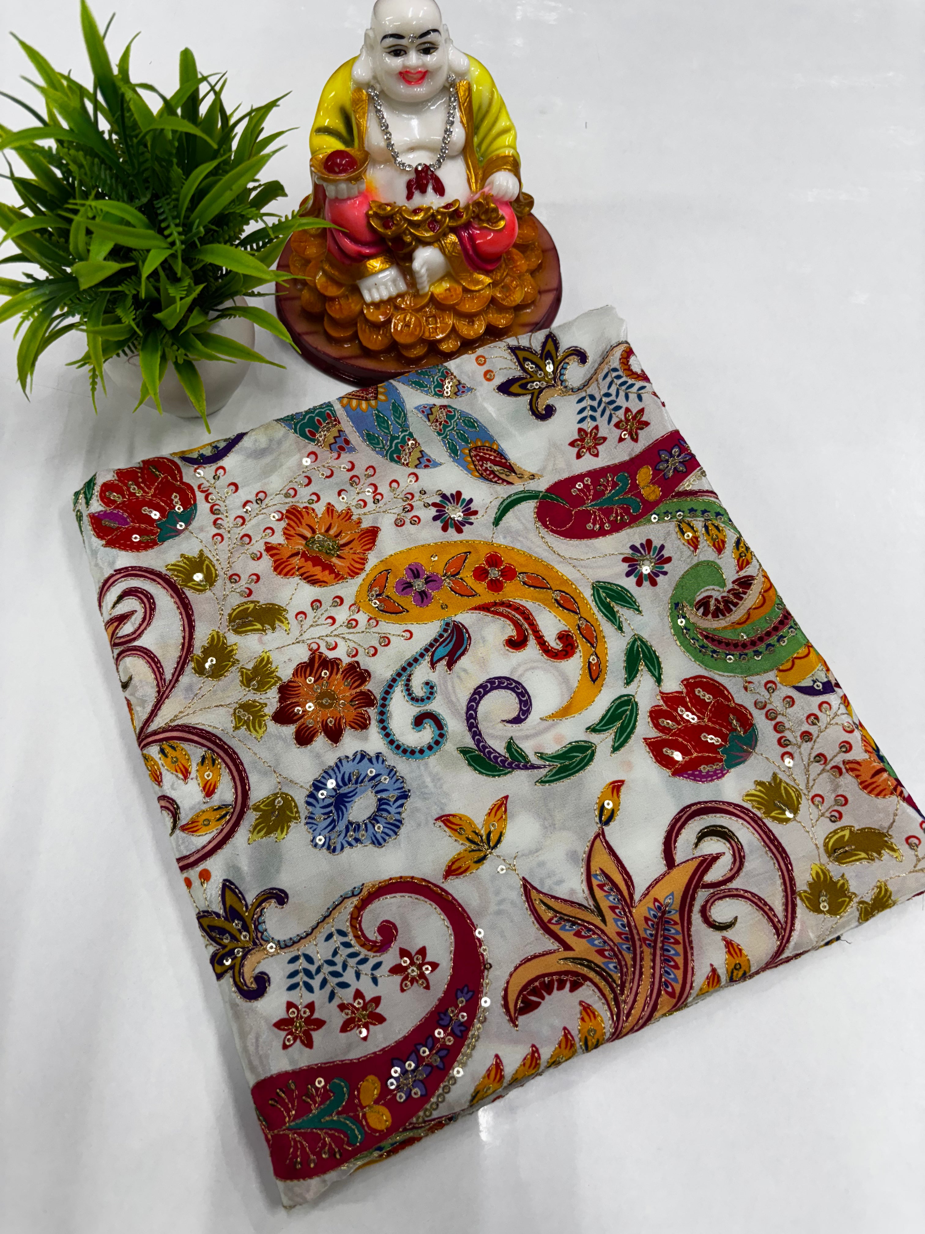 Premium Crepe Silk Blouse with Kalamkari Design – by Padmavathi Silks and Sarees