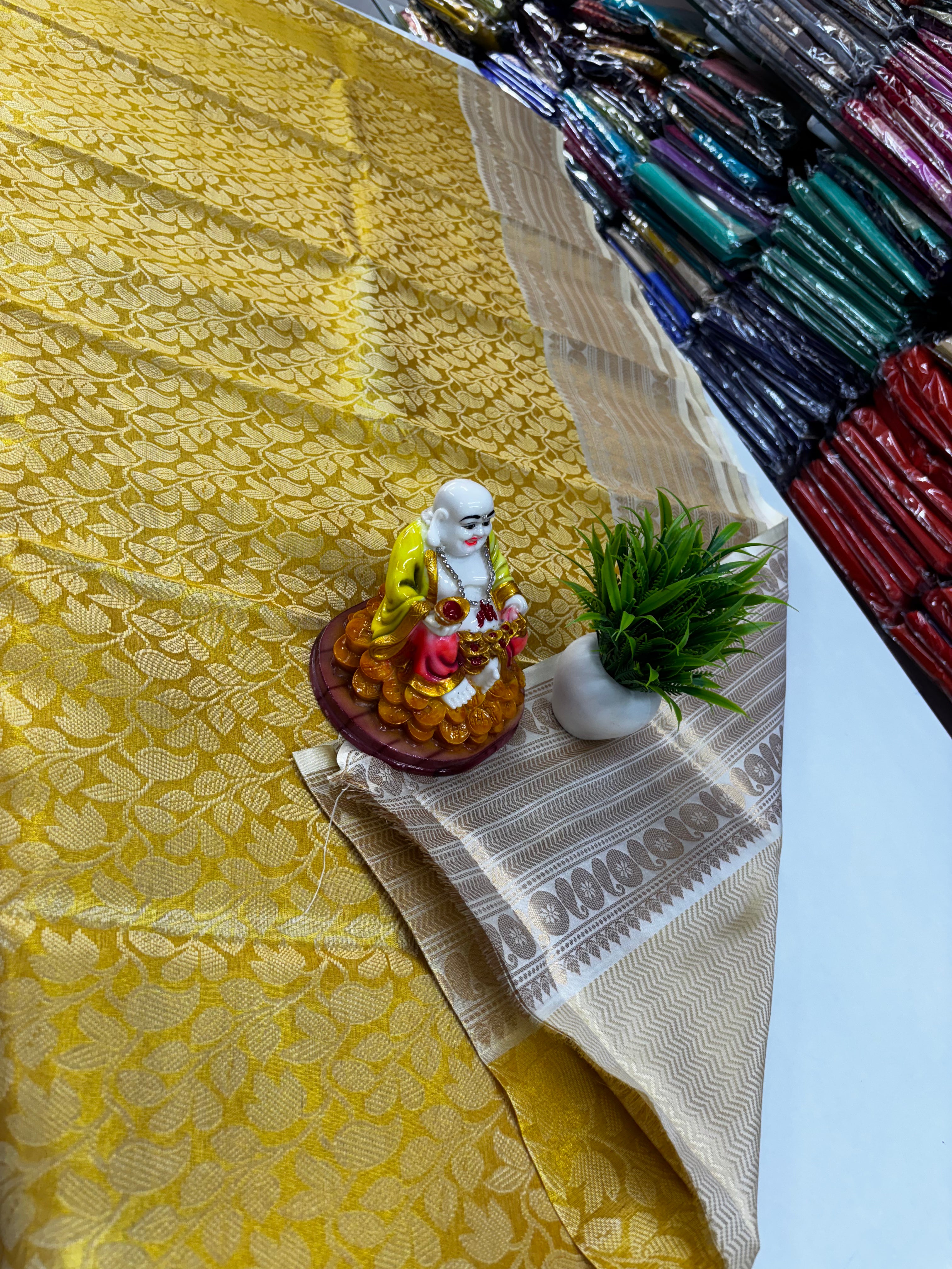 Beautiful Golden Tissue Saree