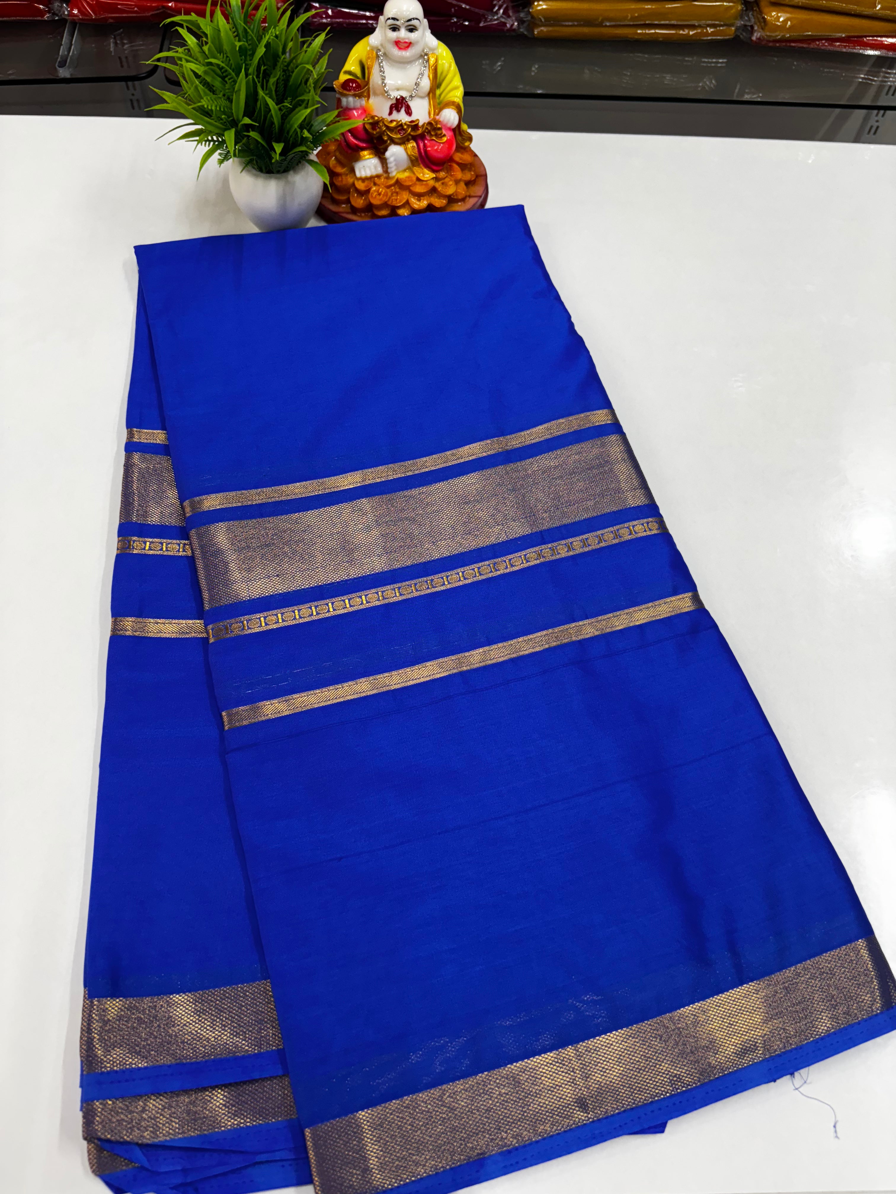 Beautiful Mysore Crepe Silk Saree with Golden Zari Weaving – From Padmavathi Silks & Sarees
