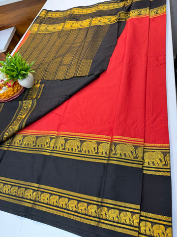 Premium Mysore Crepe Silk Saree with Elephant Bentex Border & Rich Traditional Appeal