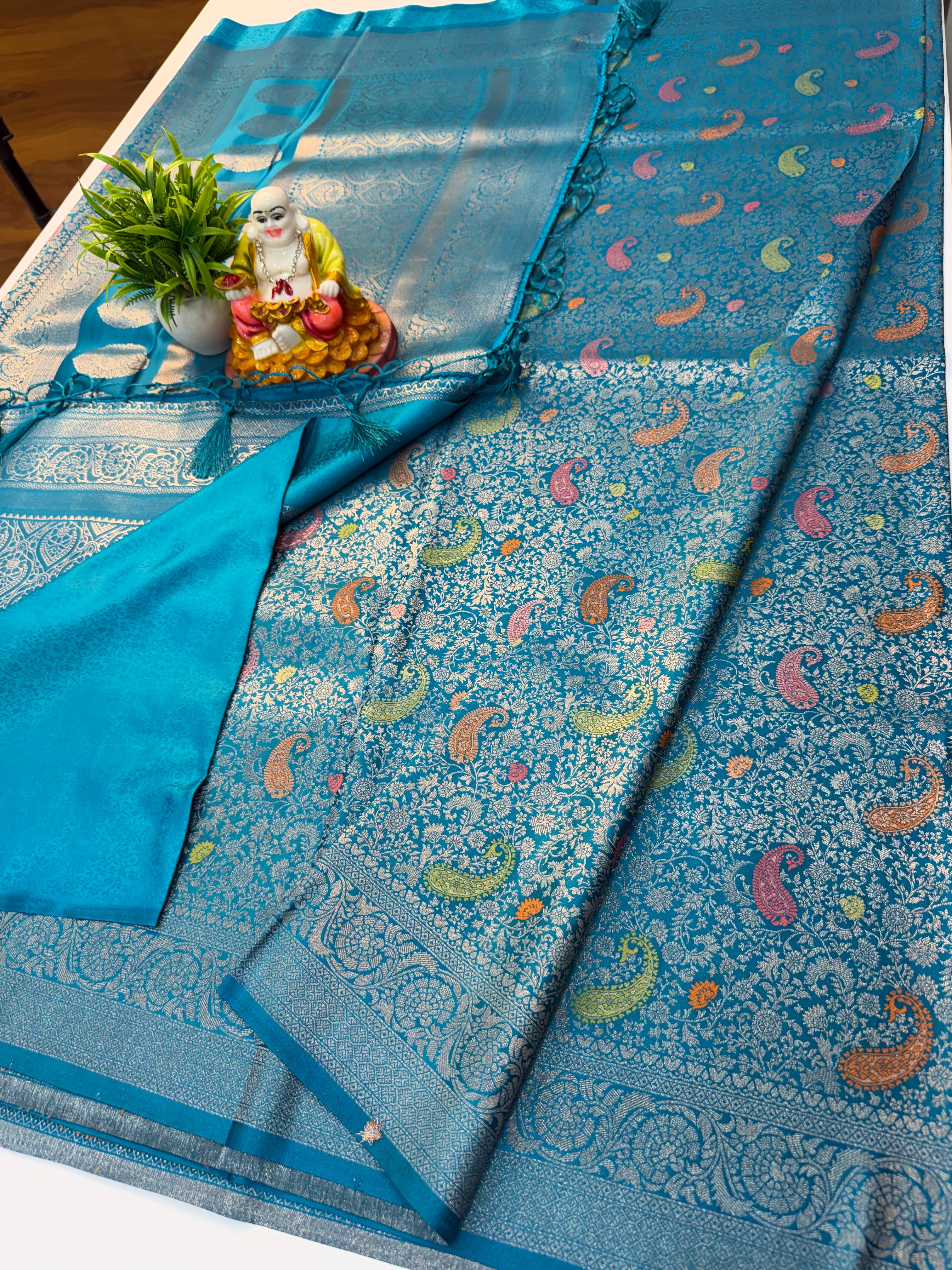 Premium Satin Saree with Brocade Style & Rich Pallu
