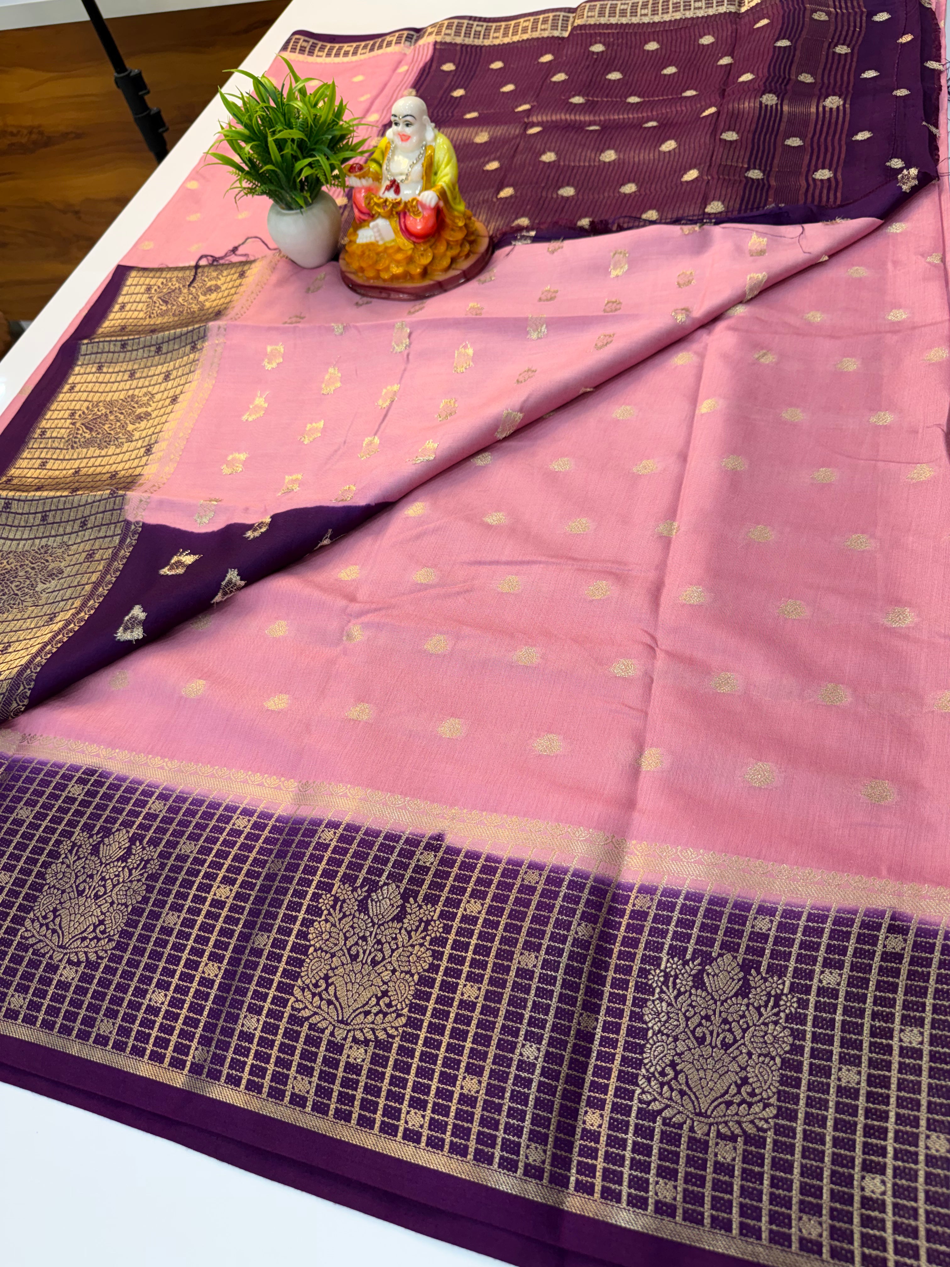 Premium Assam Silk Saree with Buttas & Rich Pallu – Padmavathi Silks and Sarees
