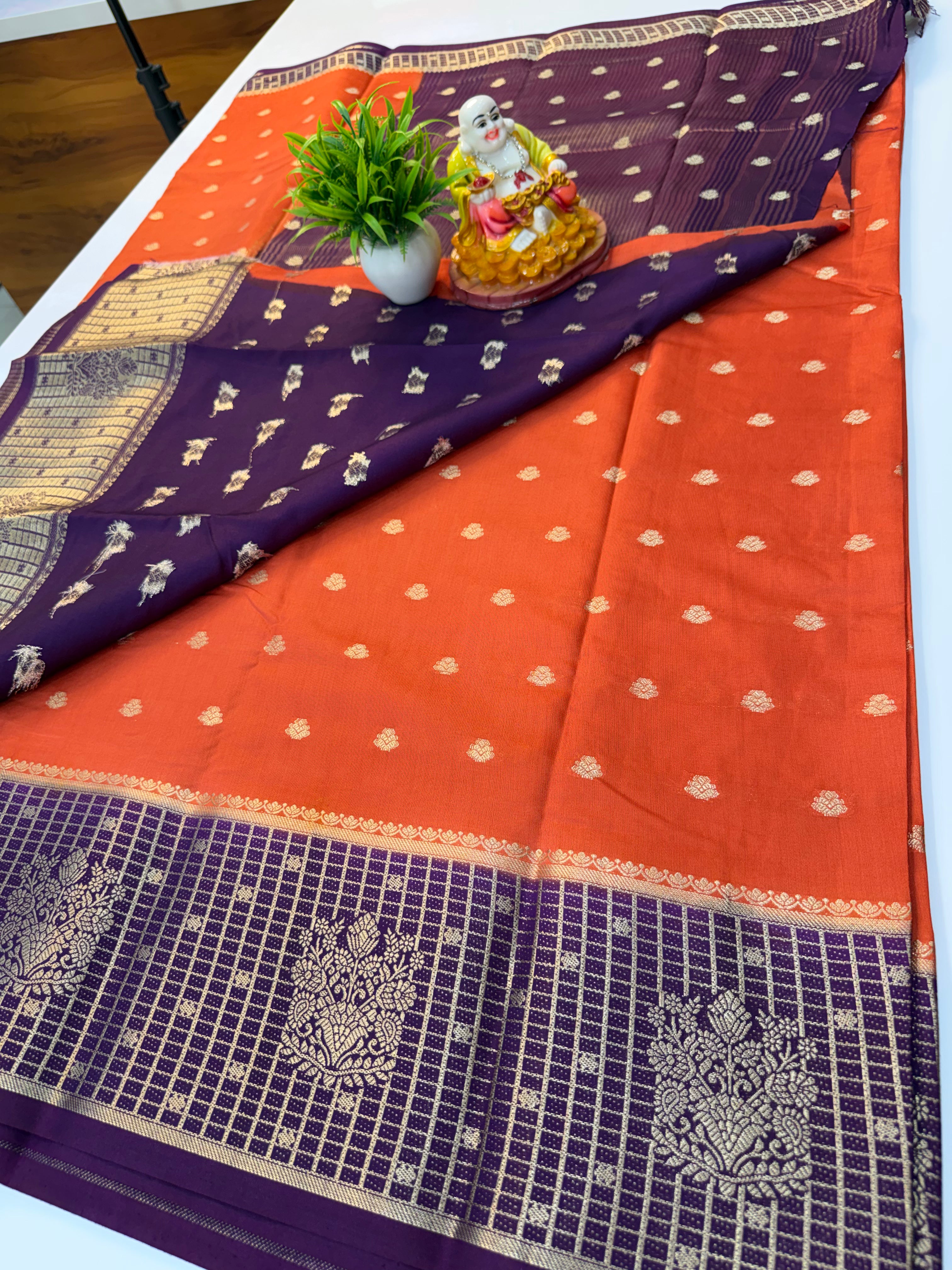 Premium Assam Silk Saree with Buttas & Rich Pallu – Padmavathi Silks and Sarees