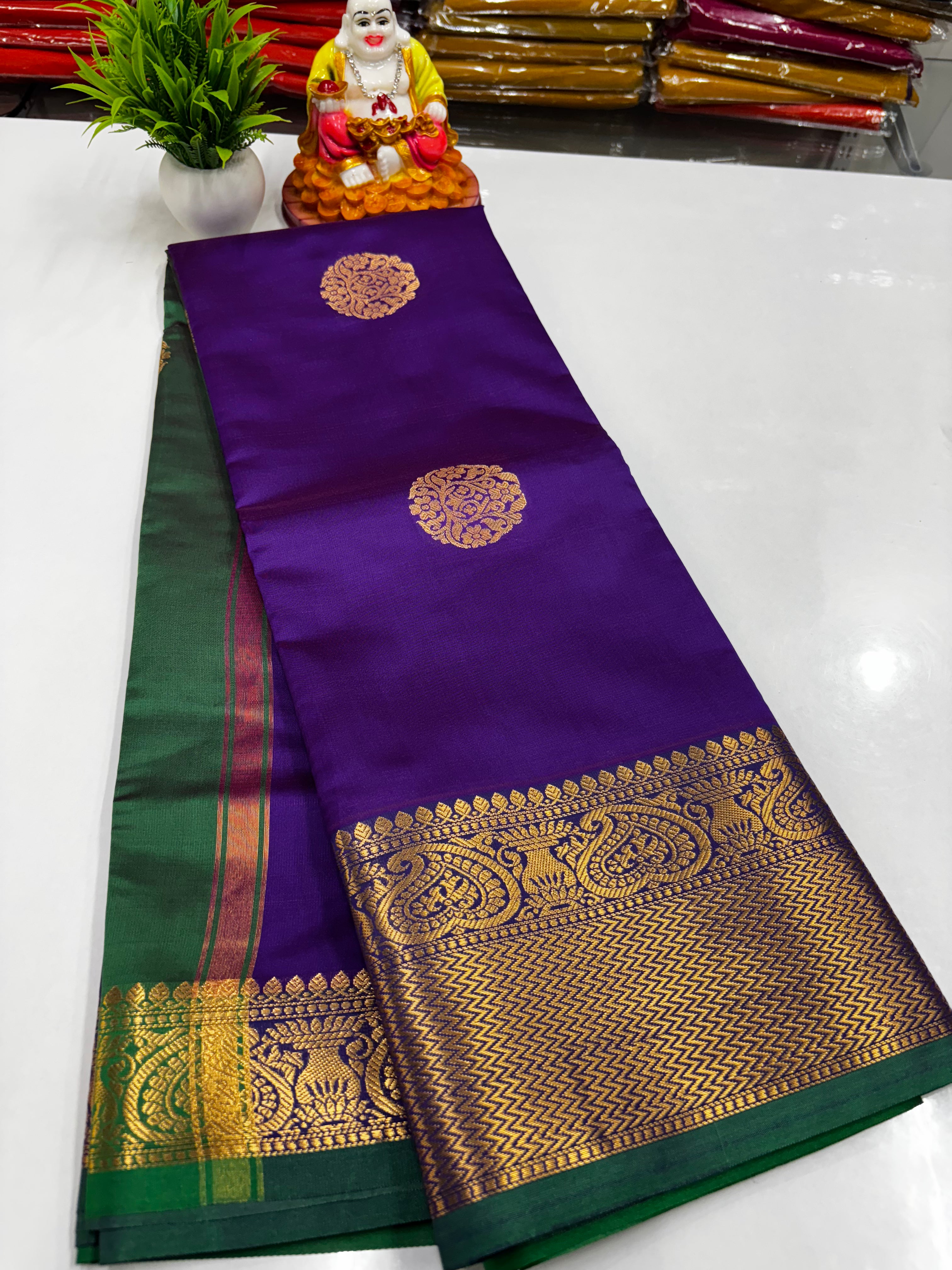 Beautiful Semi Silk Saree with Elegance & Shine – From Padmavathi Silks and Sarees ✨