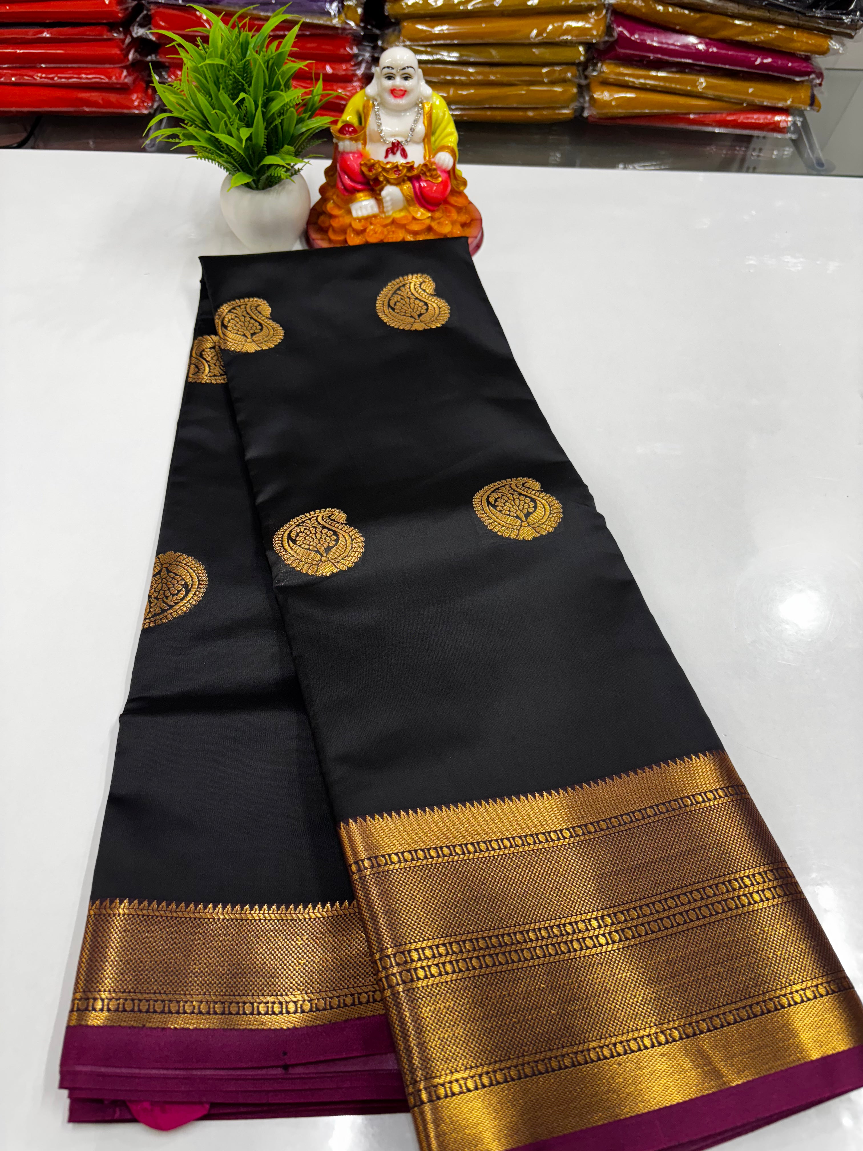Beautiful Semi Silk Saree with Elegance & Shine – From Padmavathi Silks and Sarees ✨