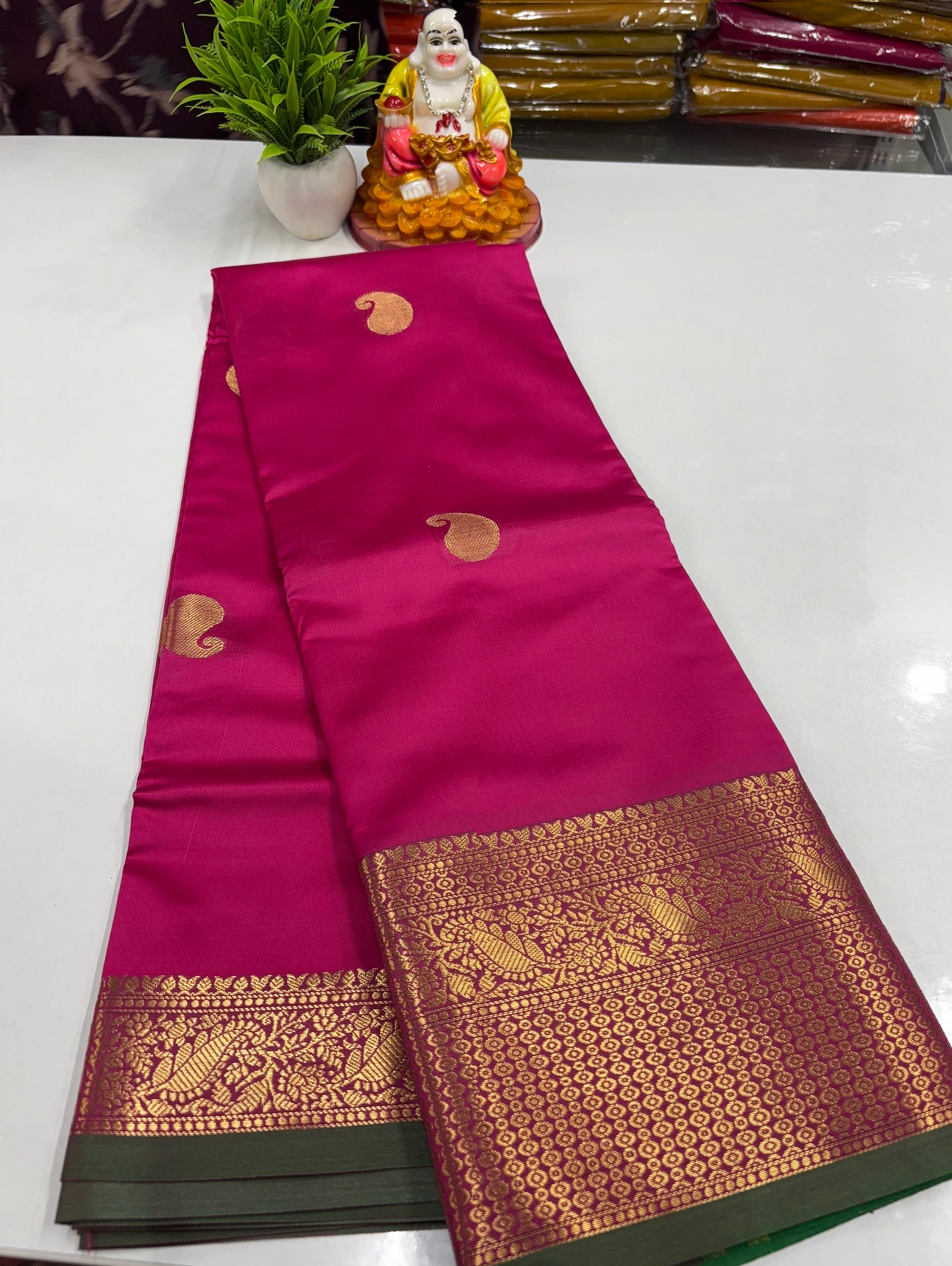 Beautiful Semi Silk Saree with Elegance & Shine – From Padmavathi Silks and Sarees ✨