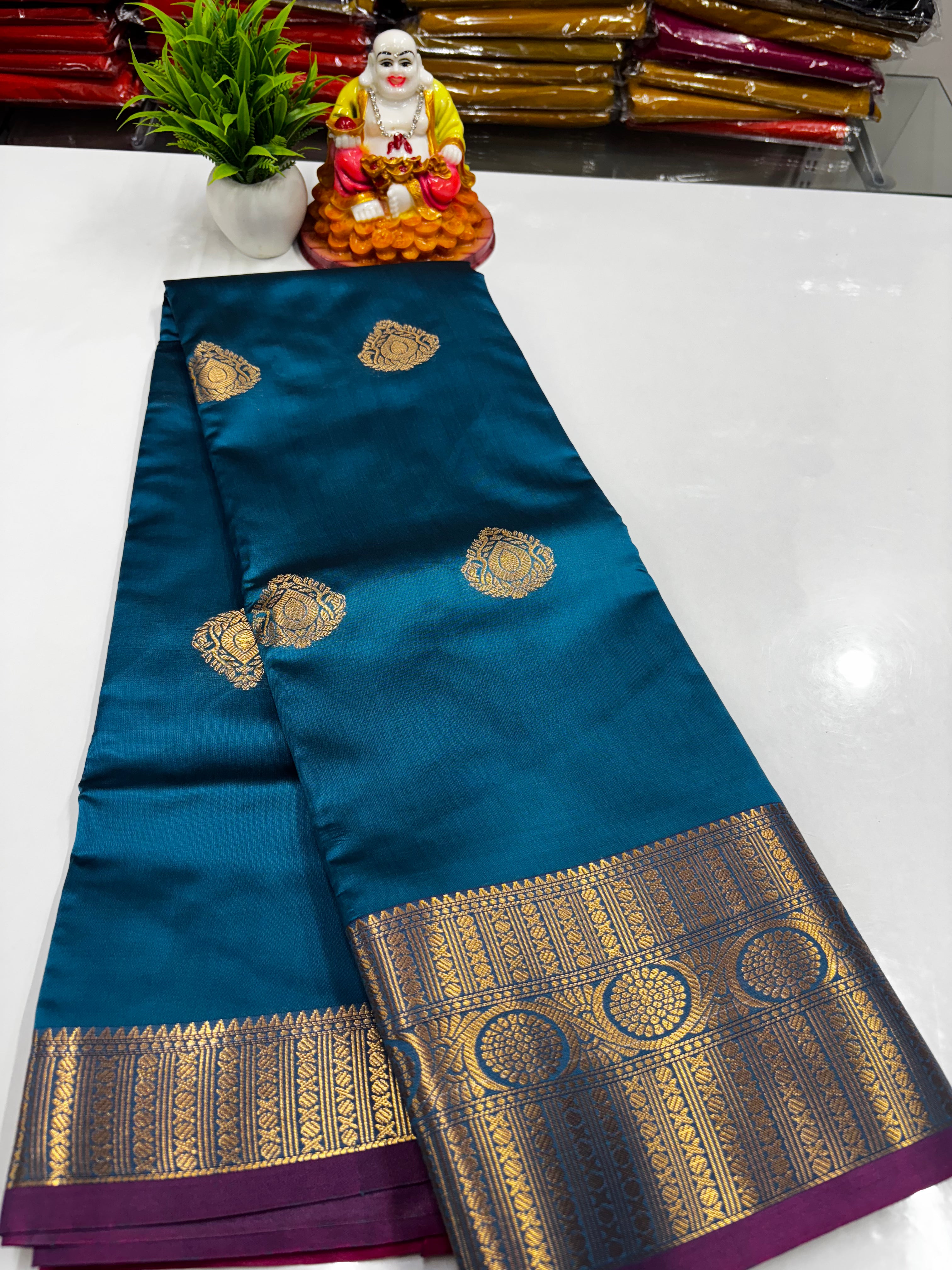 Beautiful Semi Silk Saree with Elegance & Shine – From Padmavathi Silks and Sarees ✨