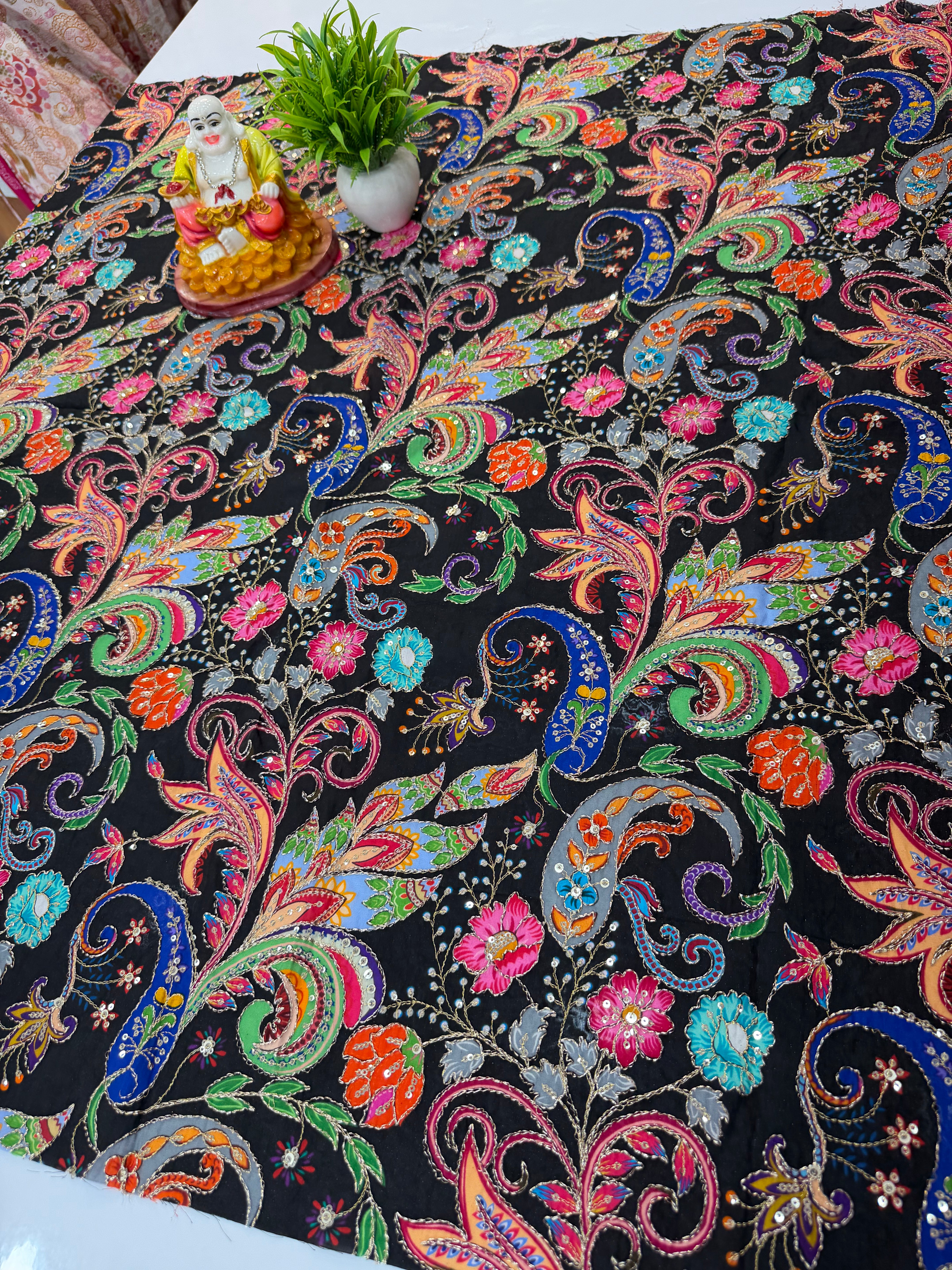 Premium Kalamkari Crepe Silk Blouse –