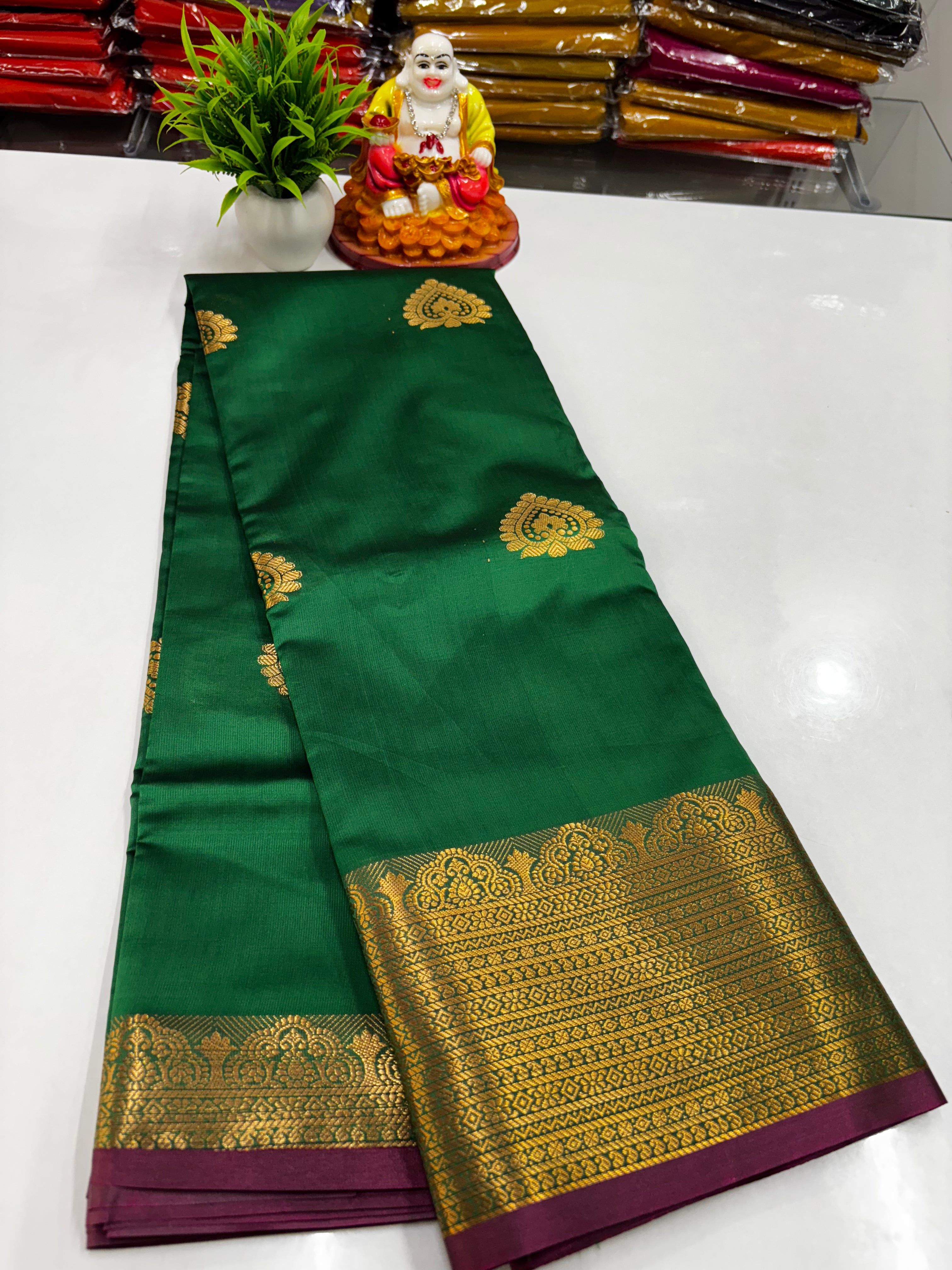 Beautiful Semi Silk Saree with Elegance & Shine – From Padmavathi Silks and Sarees ✨
