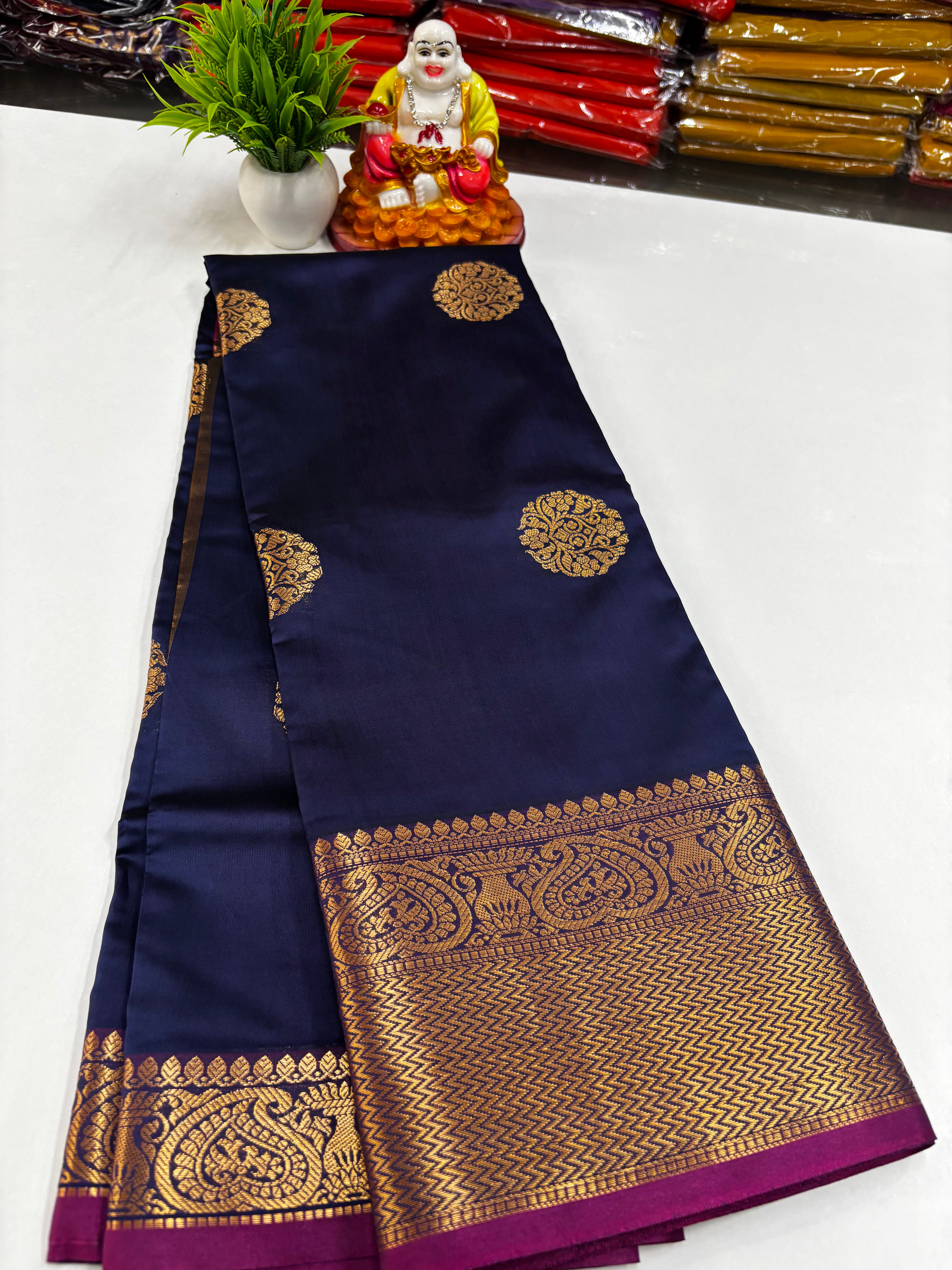 Beautiful Semi Silk Saree with Elegance & Shine – From Padmavathi Silks and Sarees ✨