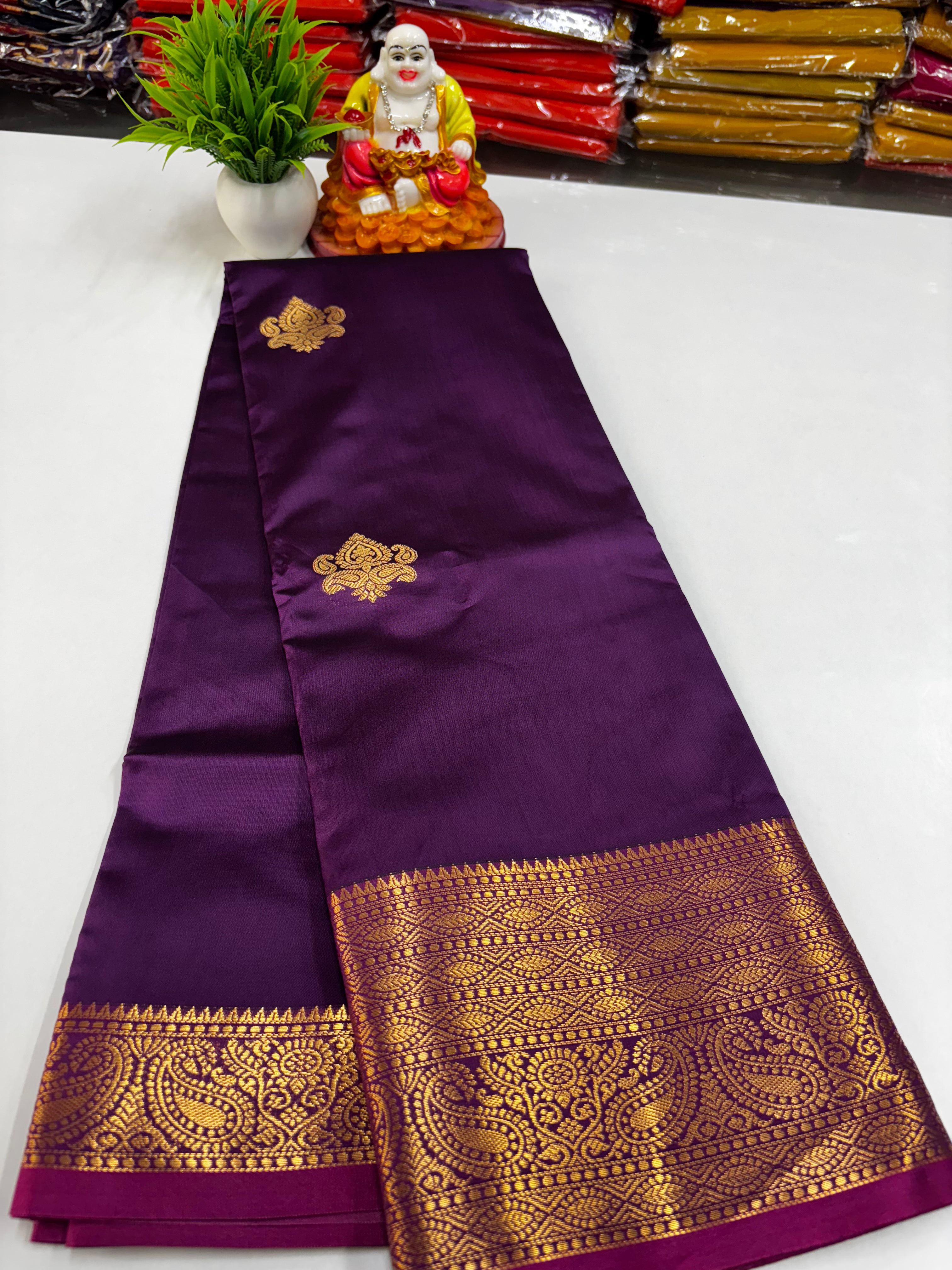 Beautiful Semi Silk Saree with Elegance & Shine – From Padmavathi Silks and Sarees ✨