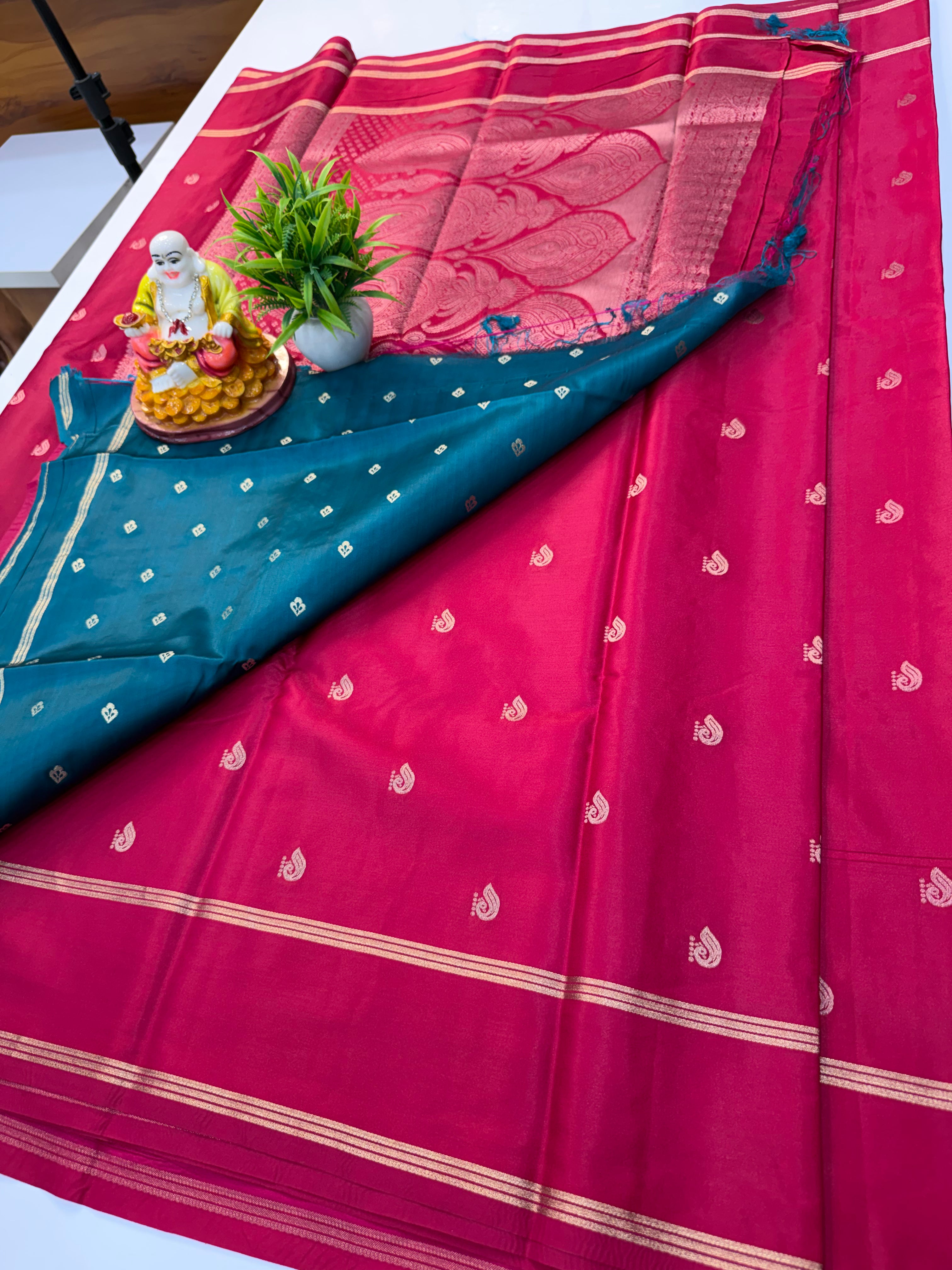Premium Gajji Silk Saree with Rich Pallu & Butta Blouse | Elegant Traditional Wear