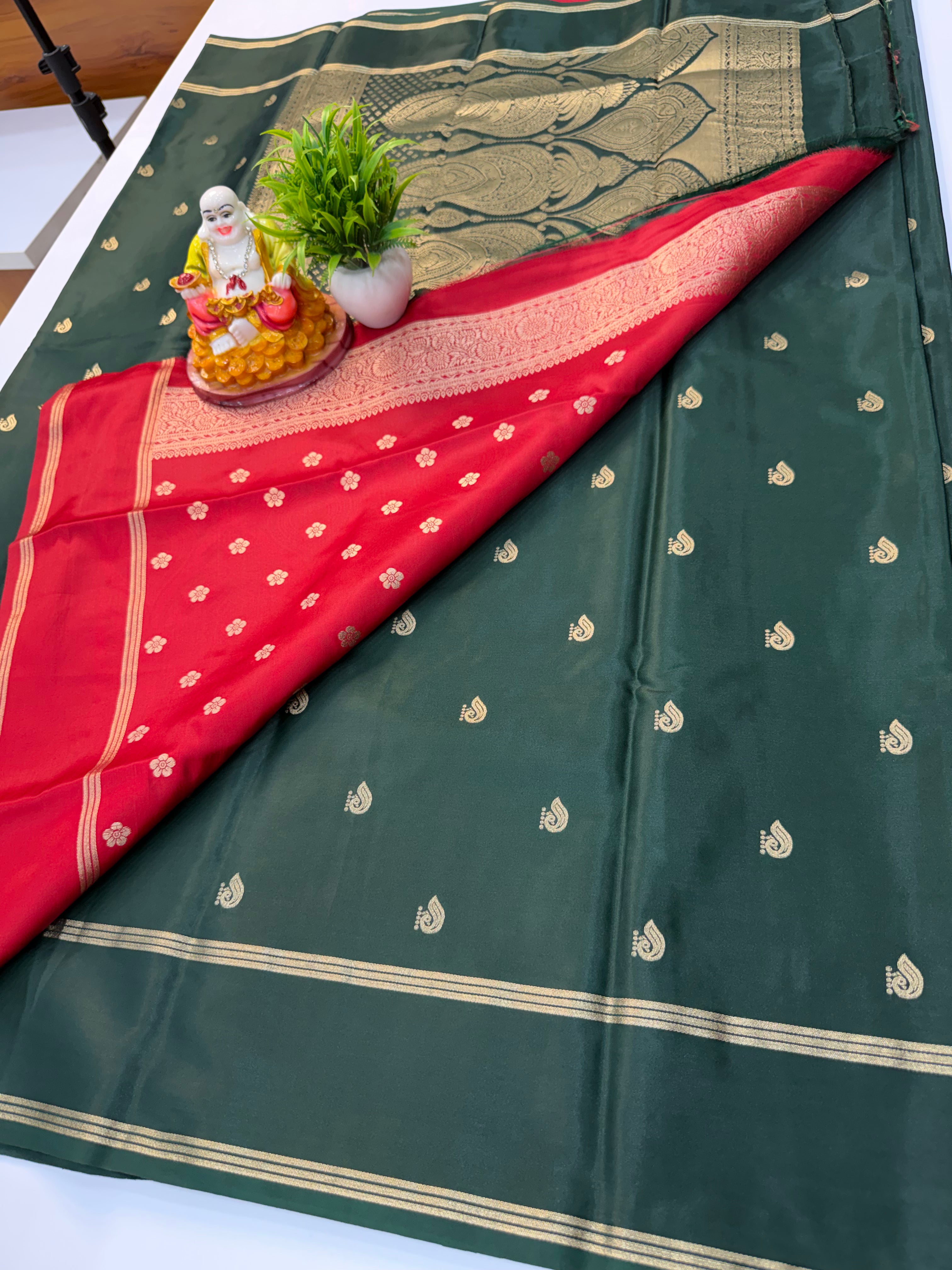 Premium Gajji Silk Saree with Rich Pallu & Butta Blouse | Elegant Traditional Wear