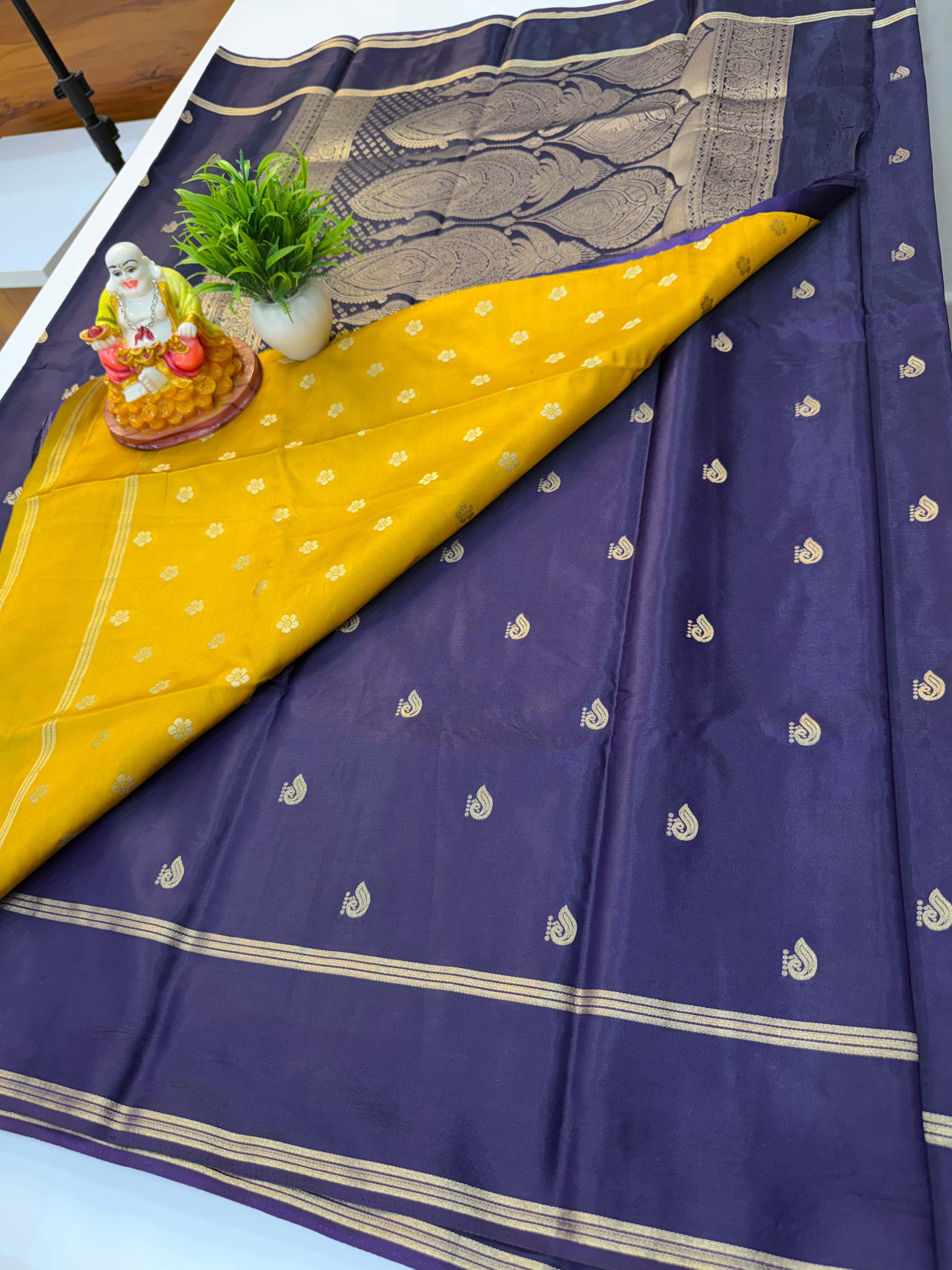 Premium Gajji Silk Saree with Rich Pallu & Butta Blouse | Elegant Traditional Wear