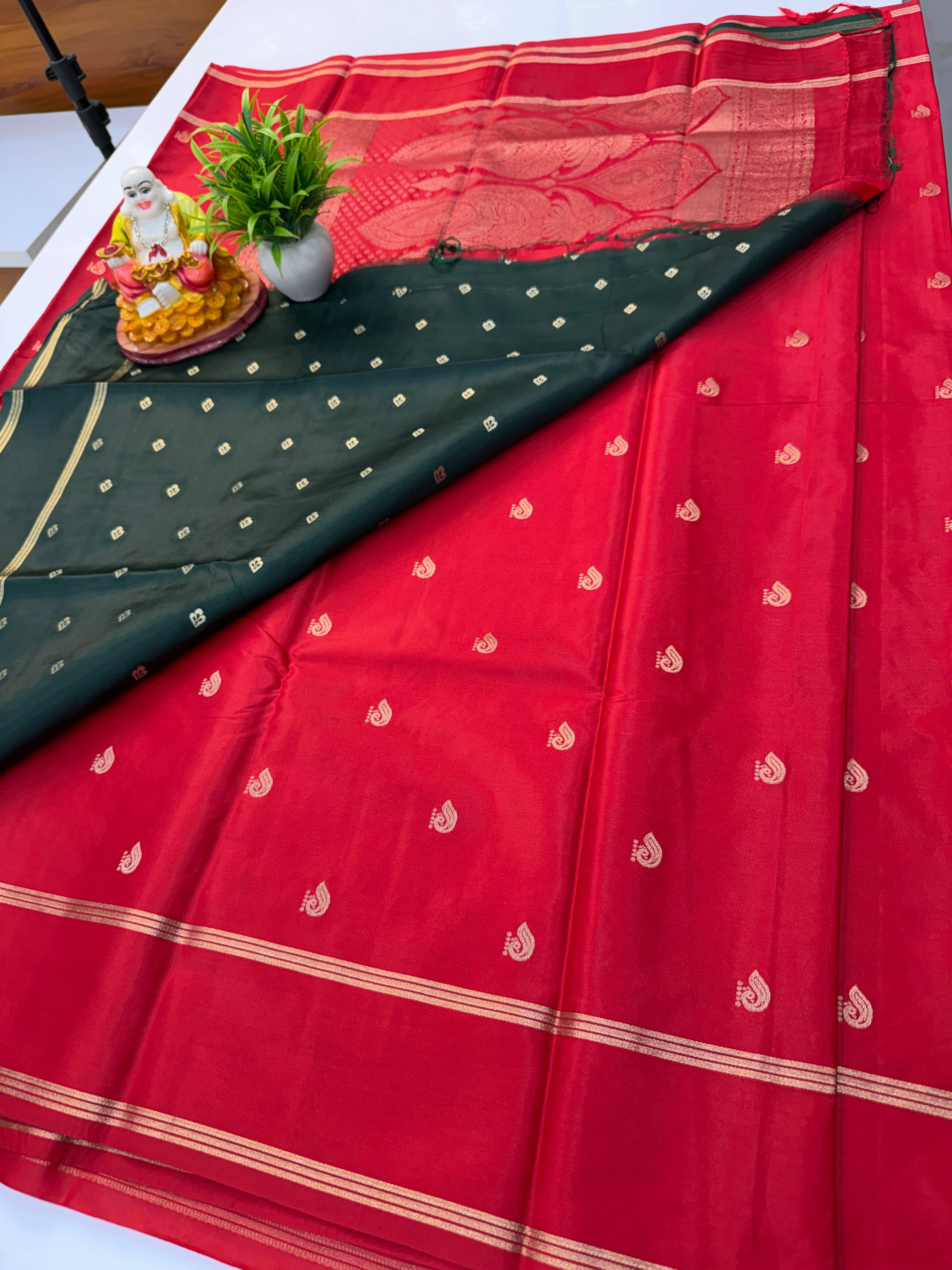 Premium Gajji Silk Saree with Rich Pallu & Butta Blouse | Elegant Traditional Wear