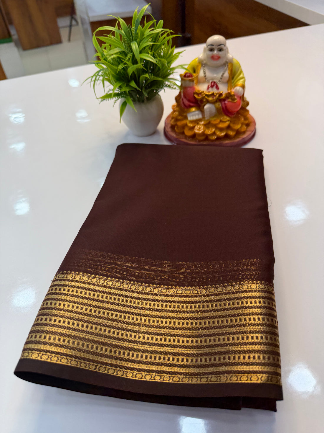 Mysore Crepe Silk Saree with Beautiful Designer Border
