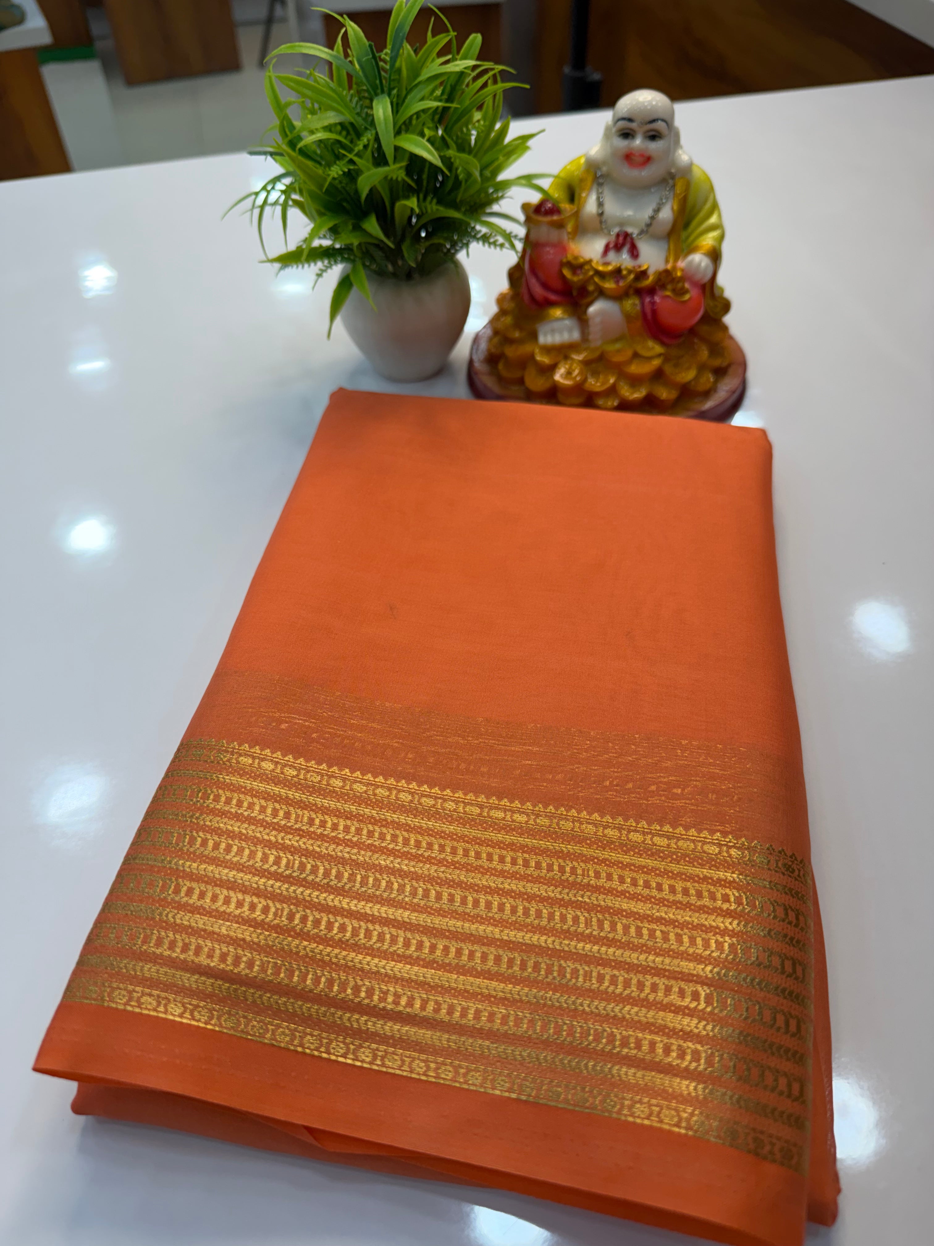 Mysore Crepe Silk Saree with Beautiful Designer Border