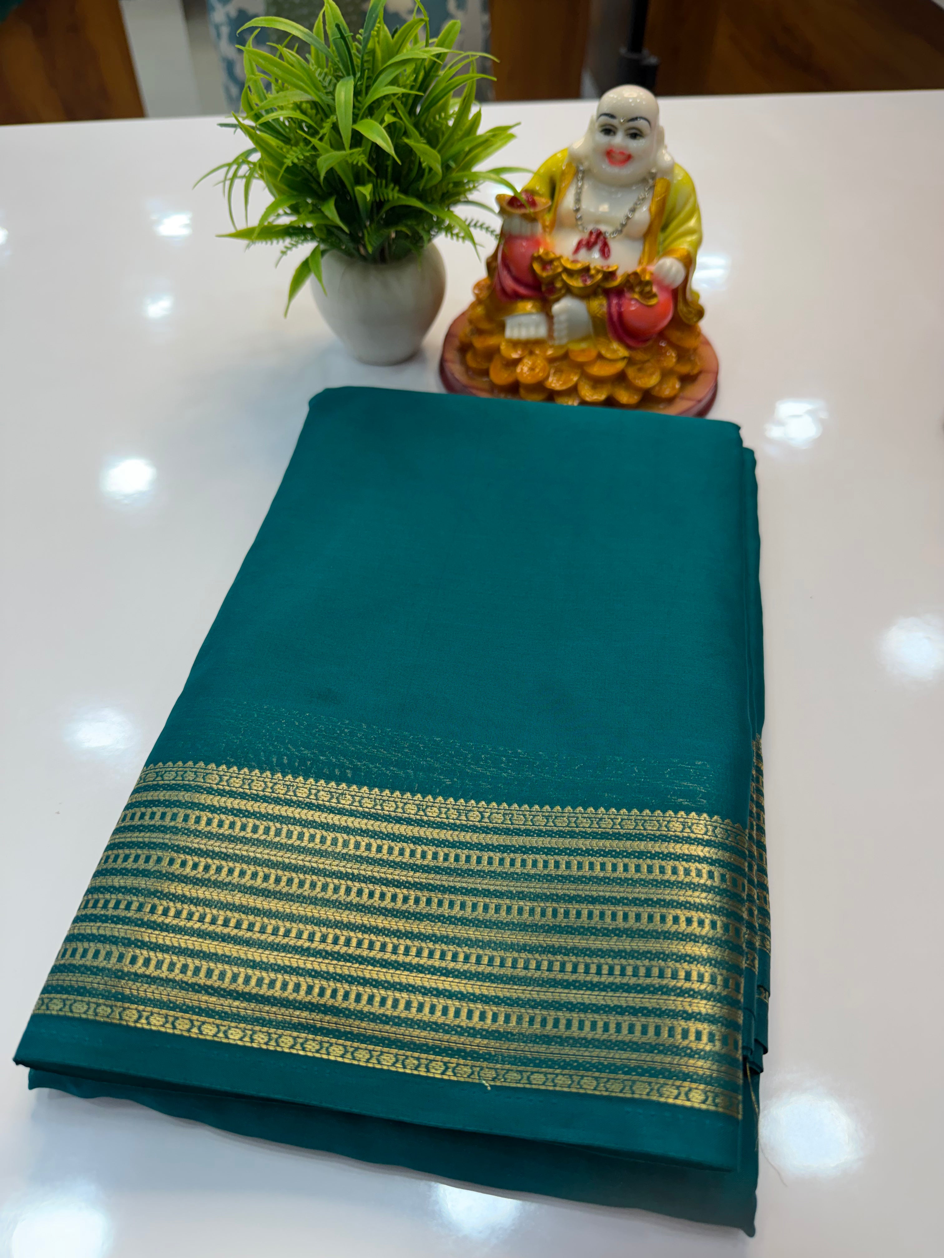 Mysore Crepe Silk Saree with Beautiful Designer Border