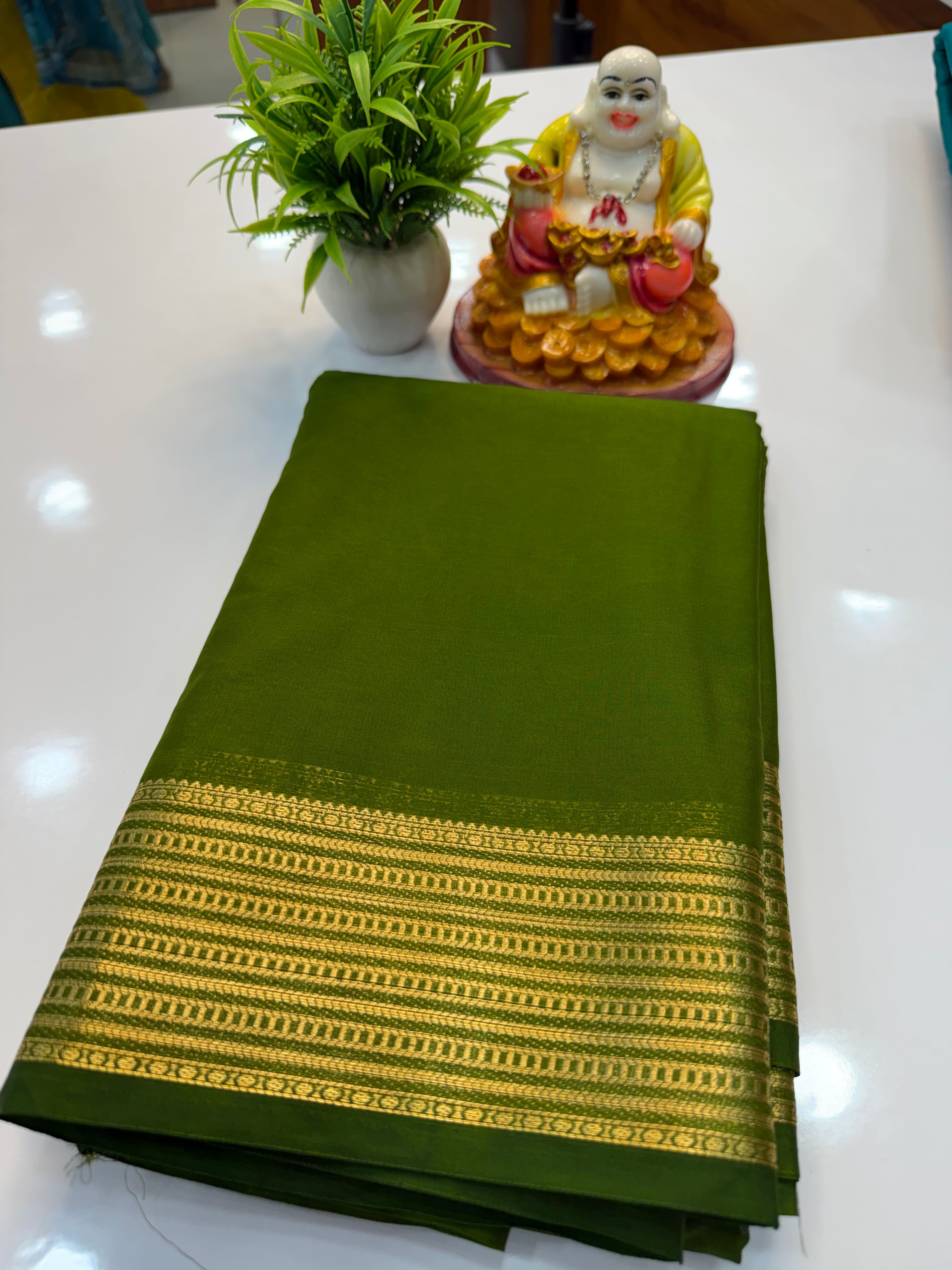 Mysore Crepe Silk Saree with Beautiful Designer Border