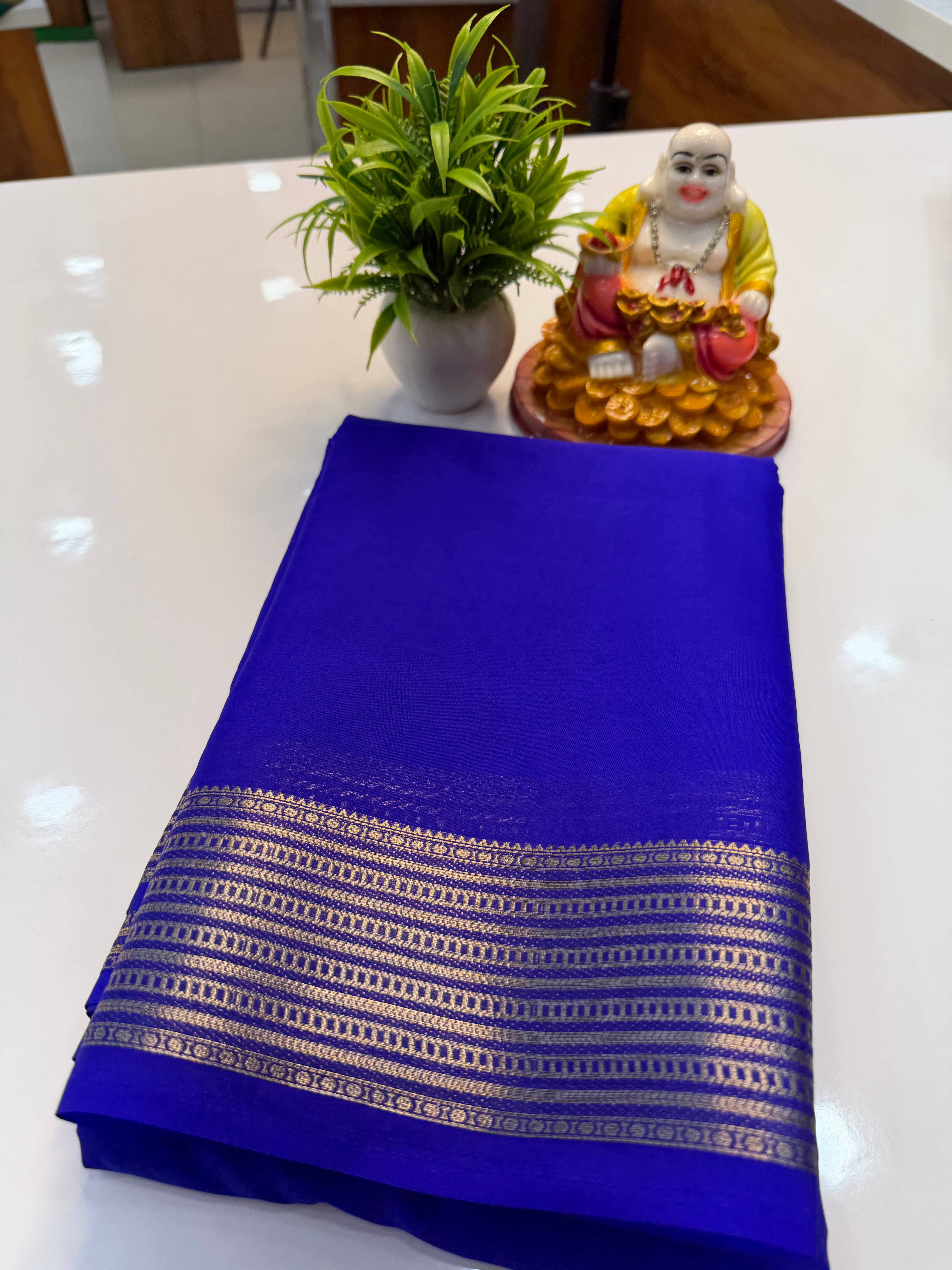 Mysore Crepe Silk Saree with Beautiful Designer Border
