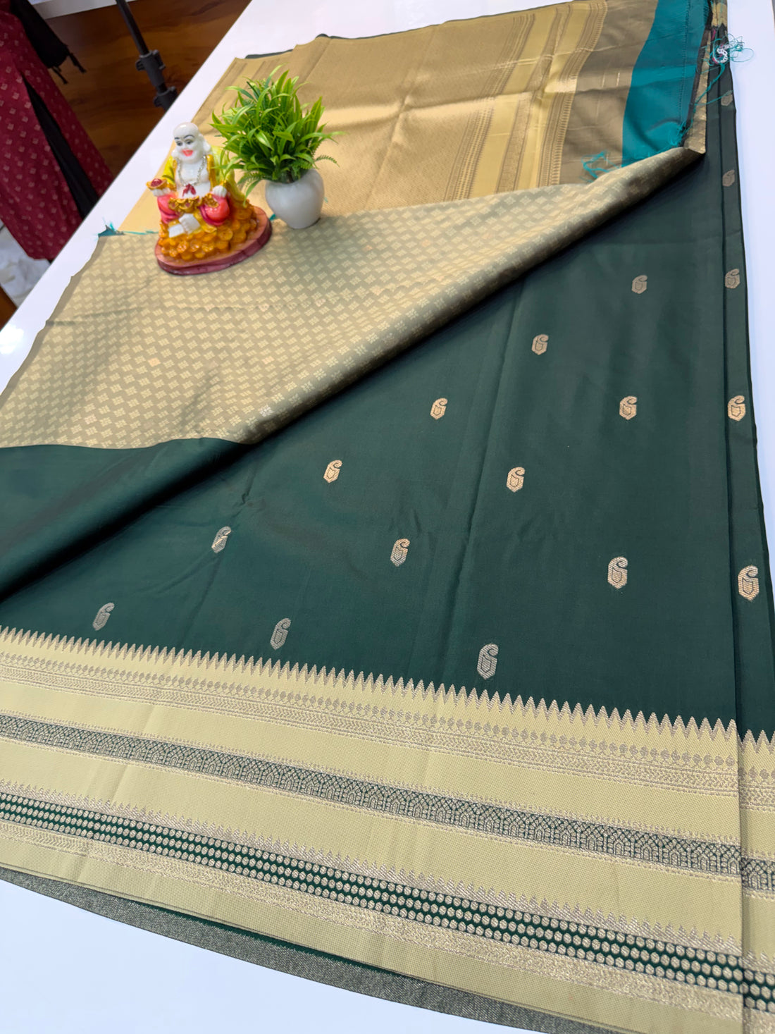 Premium Semi Silk Saree with Mango Buttas
