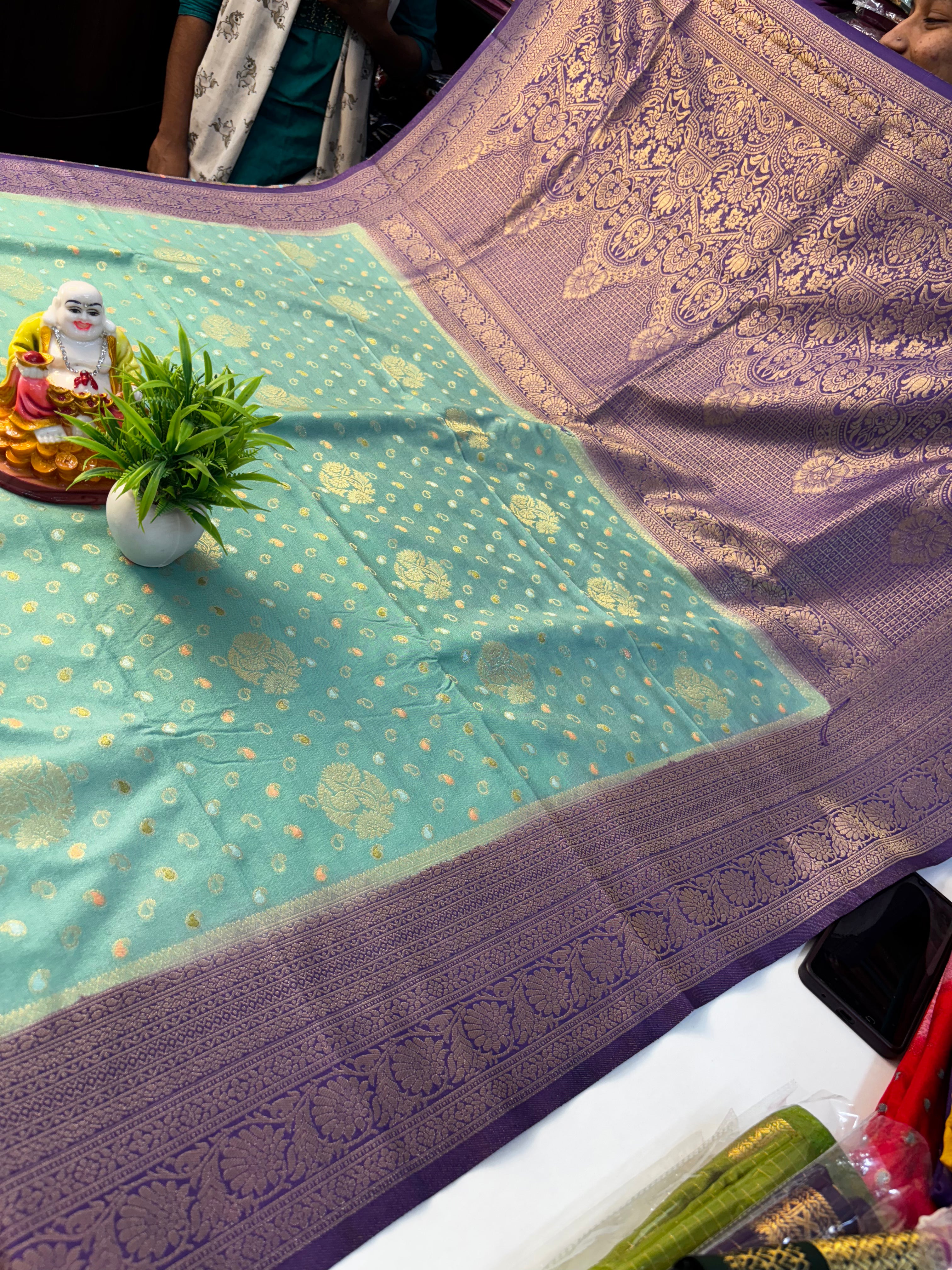 Premium Georgette Saree with Rich Pallu & Butta Blouse – Padmavathi Silks and Sarees