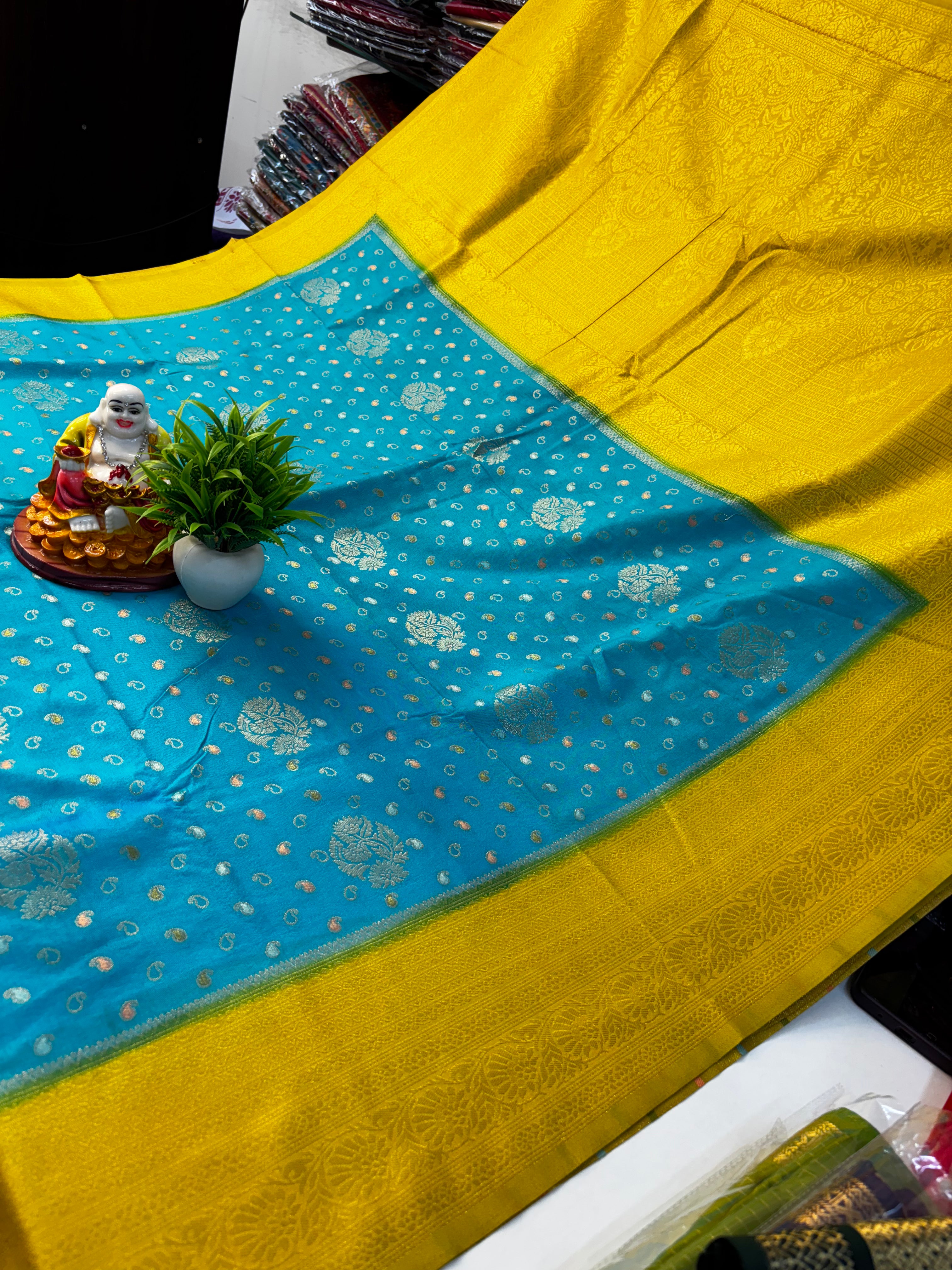 Premium Georgette Saree with Rich Pallu & Butta Blouse – Padmavathi Silks and Sarees